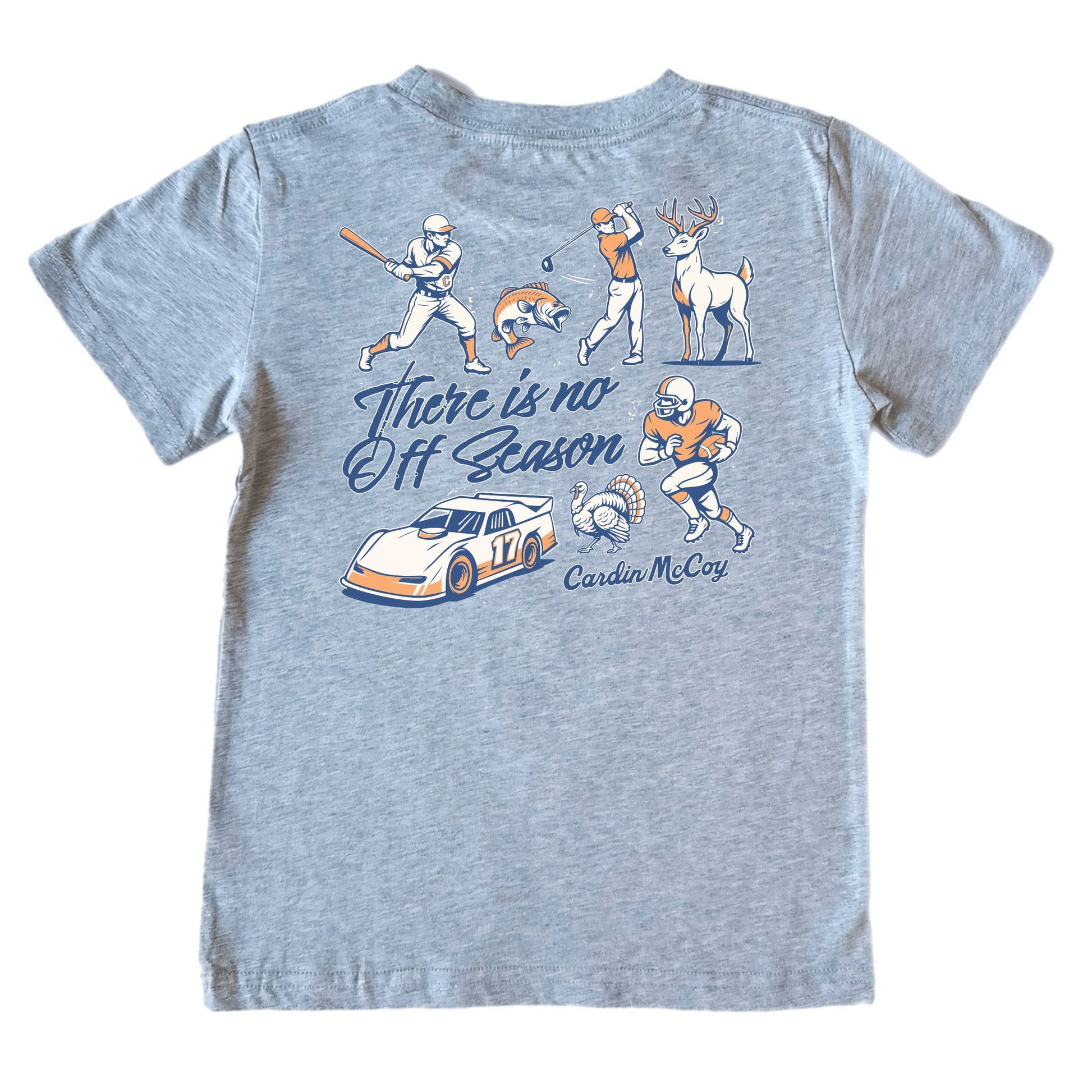 Kids' No Off Season Short-Sleeve Tee Short Sleeve T-Shirt Cardin McCoy Heather Gray XXS (2/3) Pocket