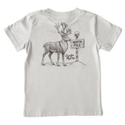 Kids' North Pole Sketch Short-Sleeve Tee Short Sleeve T-Shirt Cardin McCoy Ice Gray XXS (2/3) Pocket