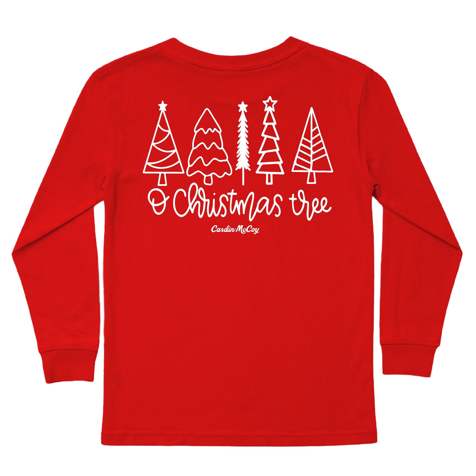 Kids' O Christmas Tree Long-Sleeve Tee Long Sleeve T-Shirt Cardin McCoy Red XXS (2/3) Pocket