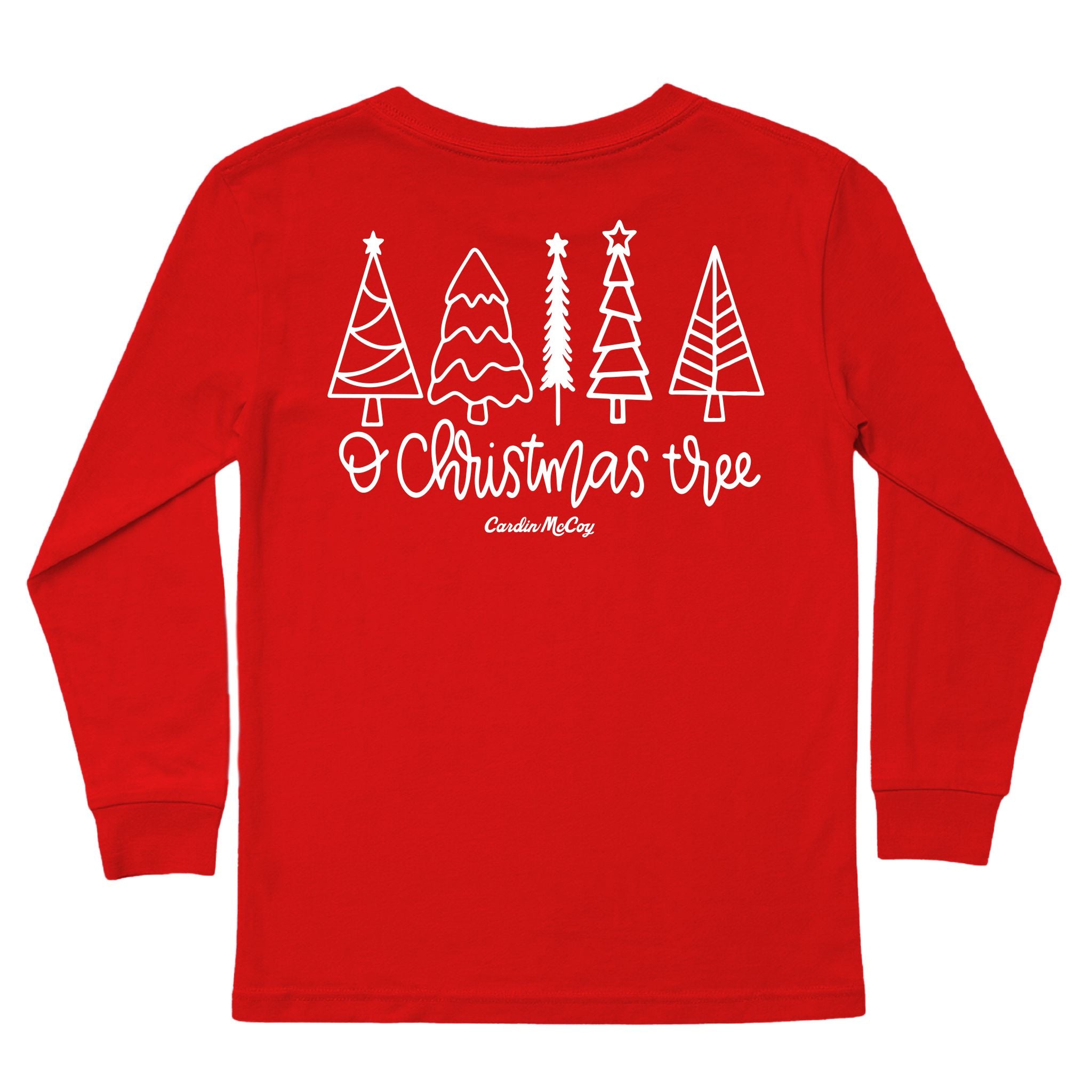 Kids' O Christmas Tree Long-Sleeve Tee Long Sleeve T-Shirt Cardin McCoy Red XXS (2/3) Pocket