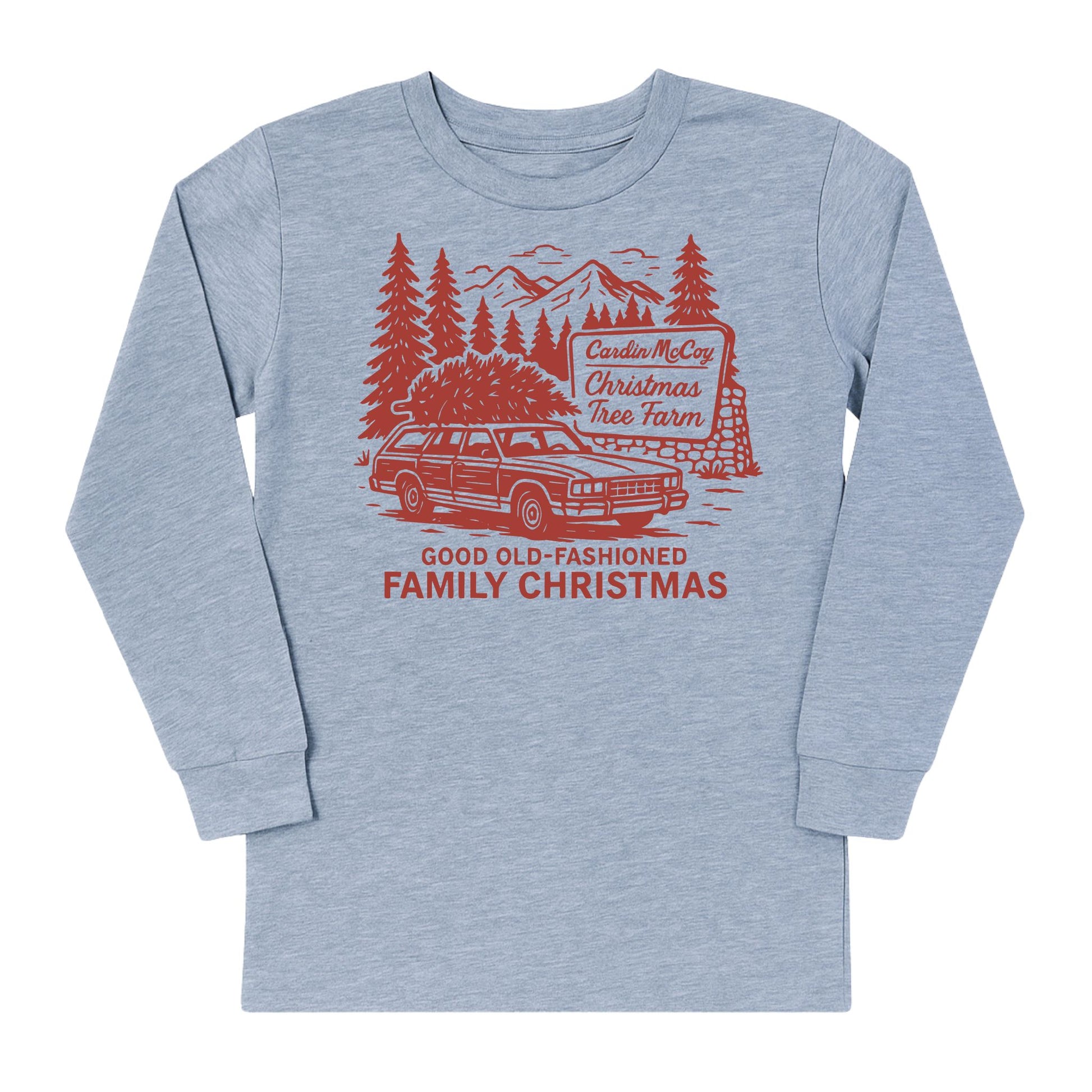 Kids' Old Fashioned Front Long-Sleeve Tee Long Sleeve T-Shirt Cardin McCoy Heather Gray XXS (2/3) No Pocket