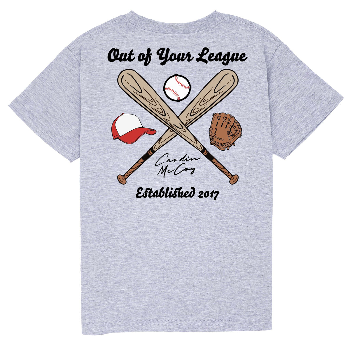 Kids' Out of Your League Boys Short Sleeve Pocket Tee Short Sleeve T-Shirt Cardin McCoy Heather Gray XXS (2/3) 
