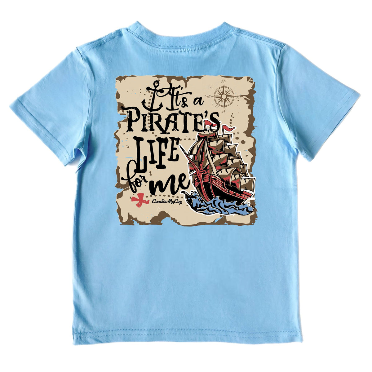 Kids' Pirate's Life Short-Sleeve Tee Short Sleeve T-Shirt Cardin McCoy Light Blue XXS (2/3) Pocket