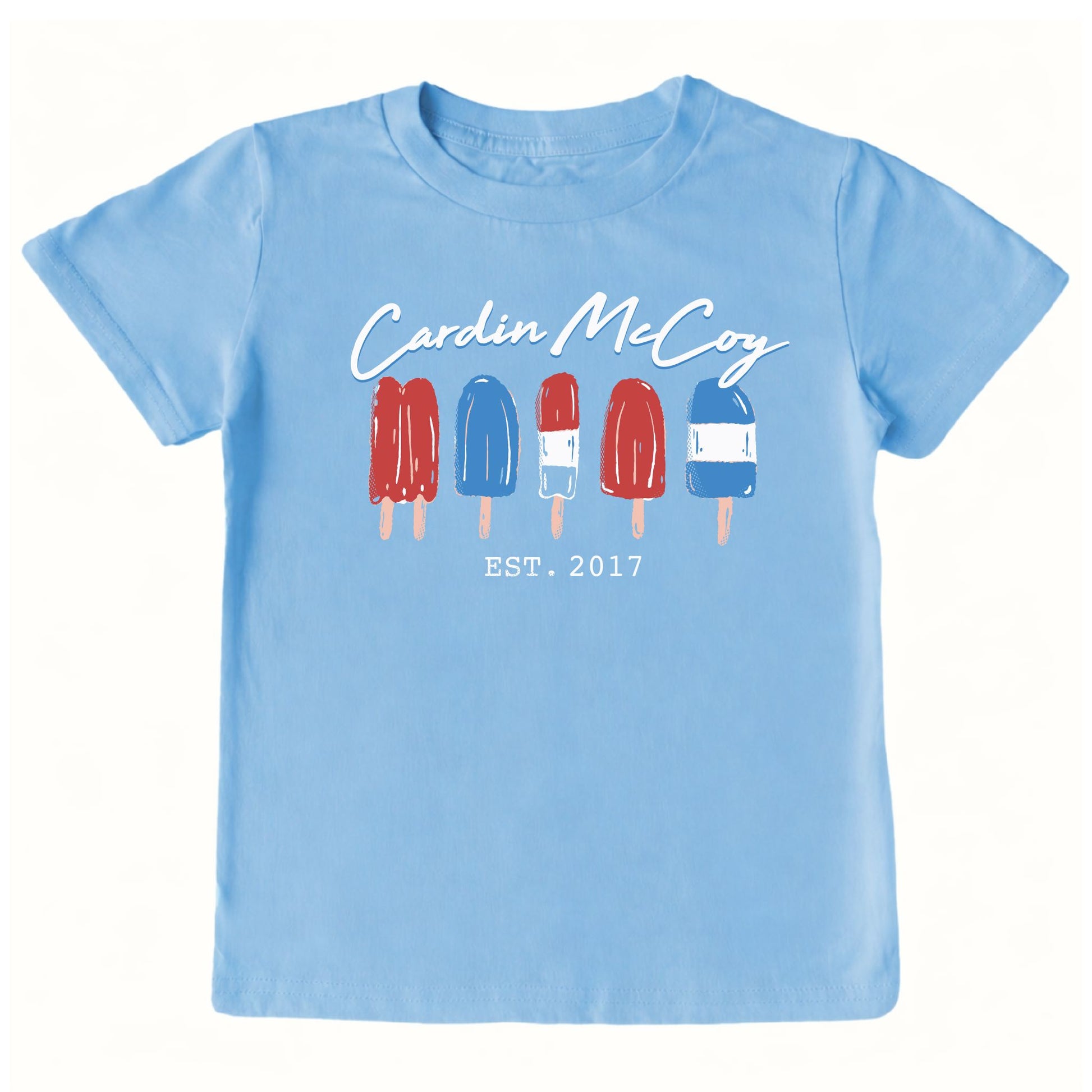 Kids' Popsicles Front Short-Sleeve Tee Short Sleeve T-Shirt Cardin McCoy Light Blue XXS (2/3) Front