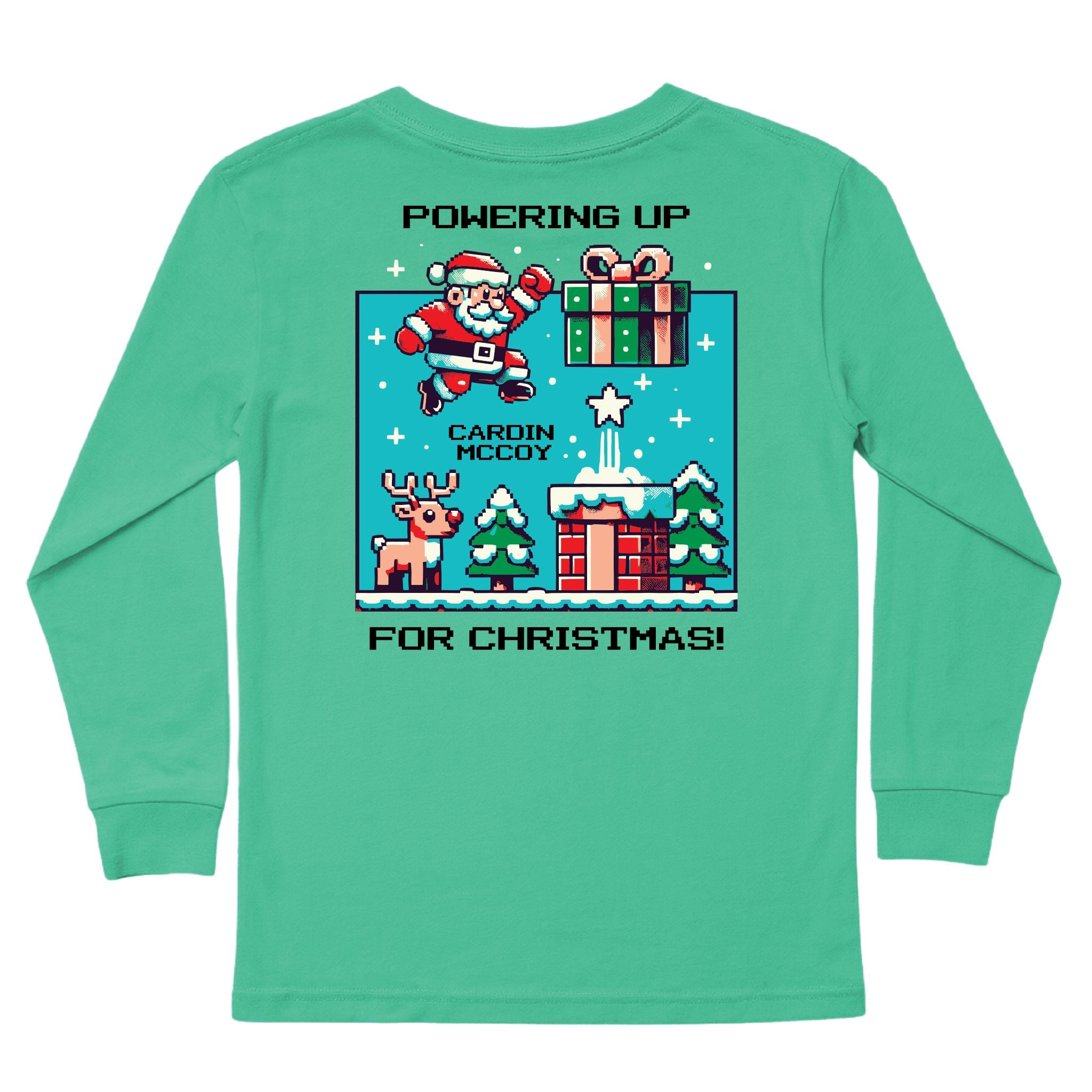 Kids' Powering Up Long-Sleeve Tee Long Sleeve T-Shirt Cardin McCoy Green XXS (2/3) Pocket