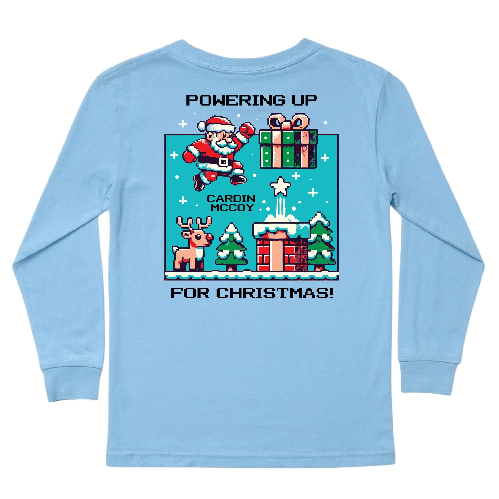 Kids' Powering Up Long-Sleeve Tee Long Sleeve T-Shirt Cardin McCoy Light Blue XXS (2/3) Pocket
