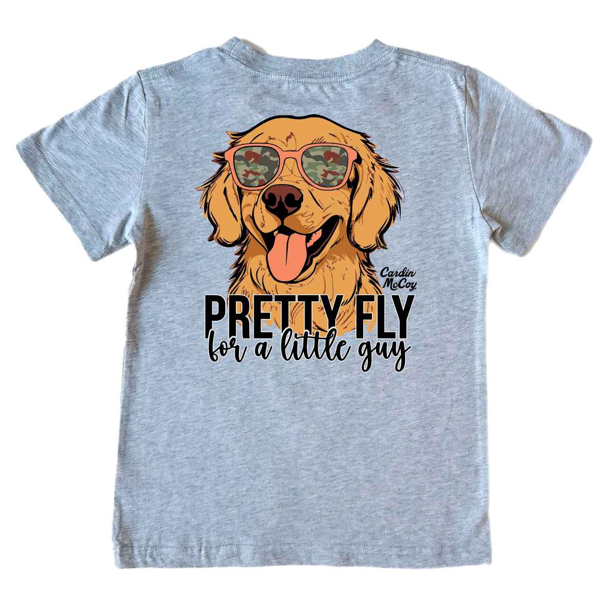 Kids' Pretty Fly For A Little Guy Short-Sleeve Tee Short Sleeve T-Shirt Cardin McCoy Heather Gray XXS (2/3) Pocket