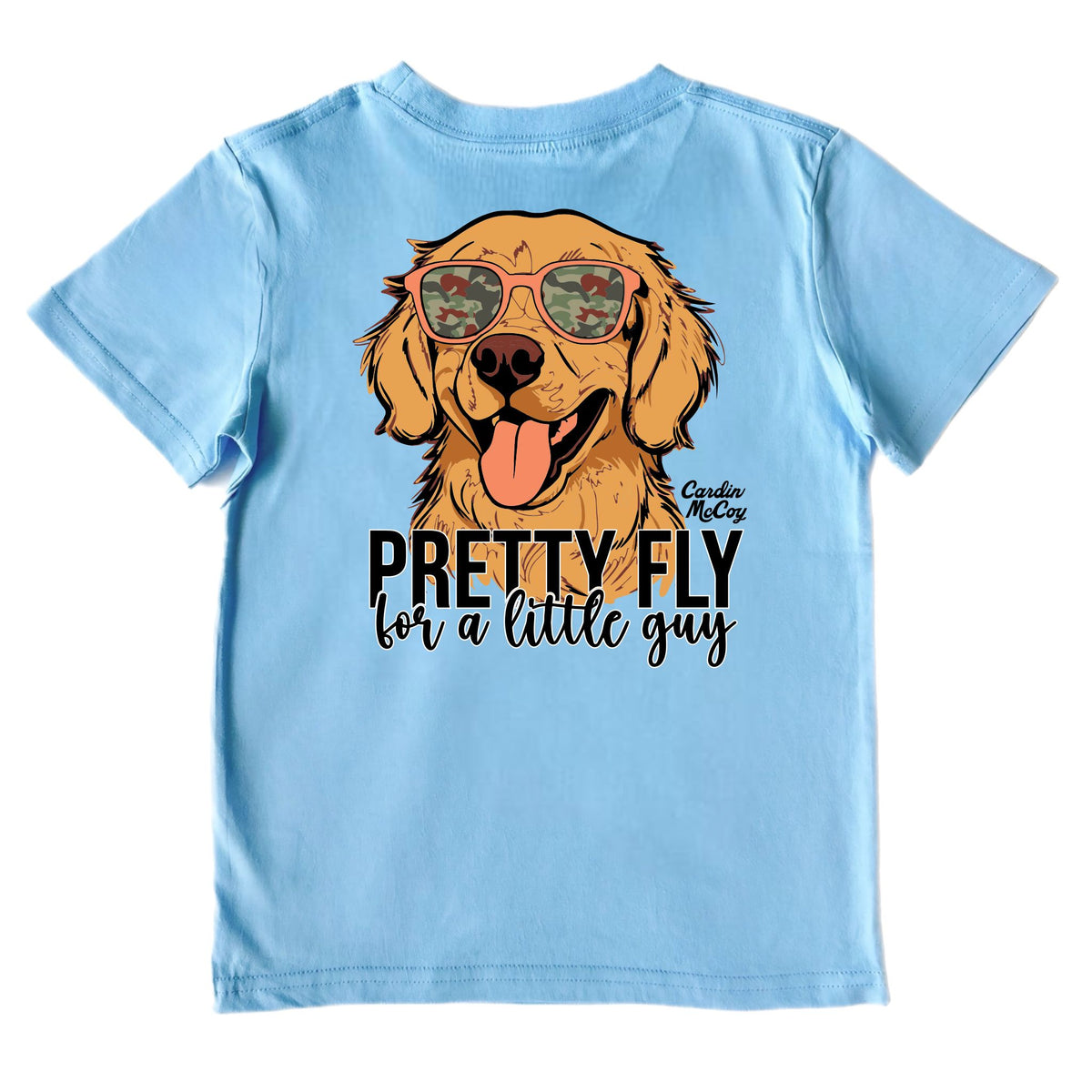 Kids' Pretty Fly For A Little Guy Short-Sleeve Tee Short Sleeve T-Shirt Cardin McCoy Light Blue XXS (2/3) Pocket