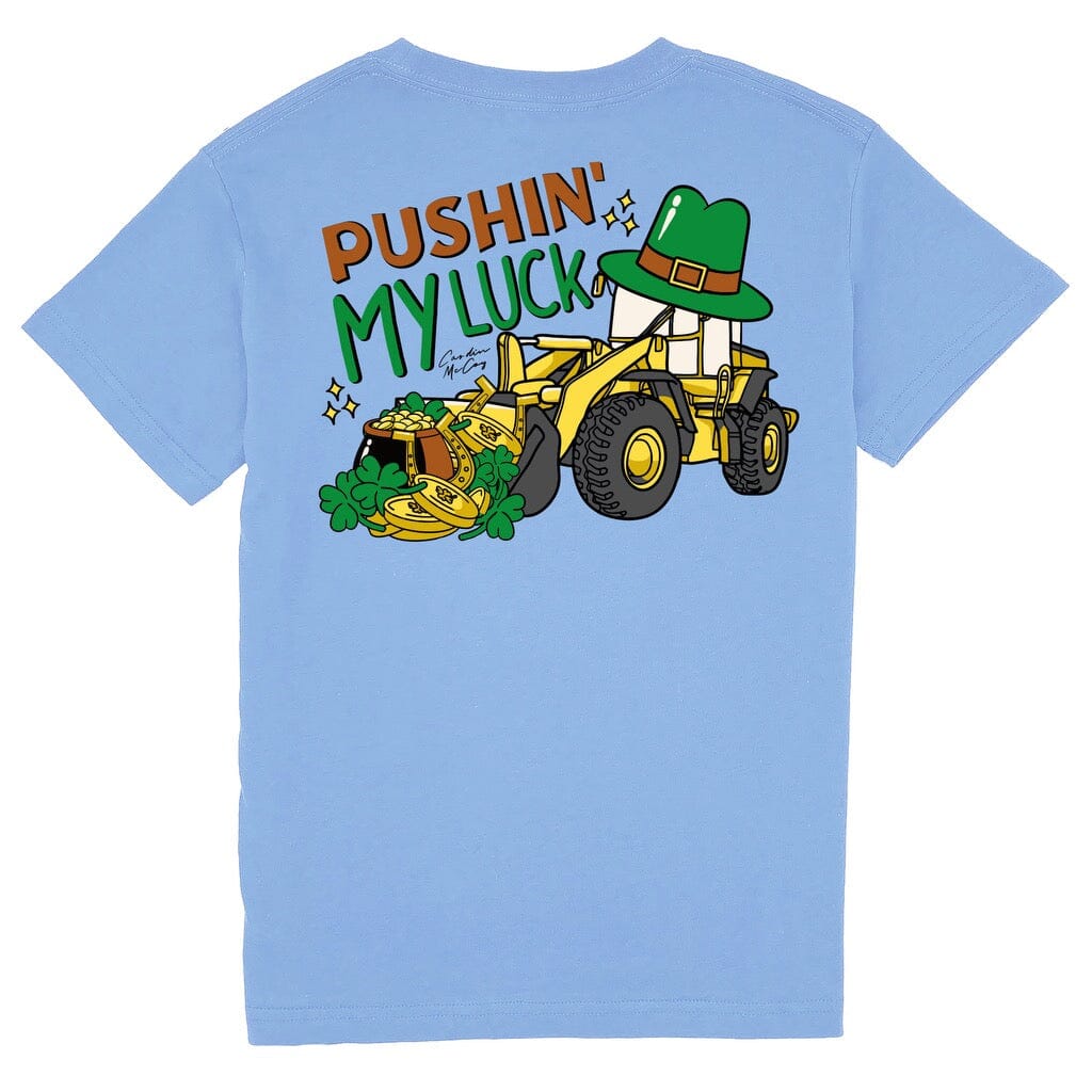 Kids' Pushin' My Luck Short Sleeve Pocket Tee Short Sleeve T-Shirt Cardin McCoy Carolina Blue XXS (2/3) 