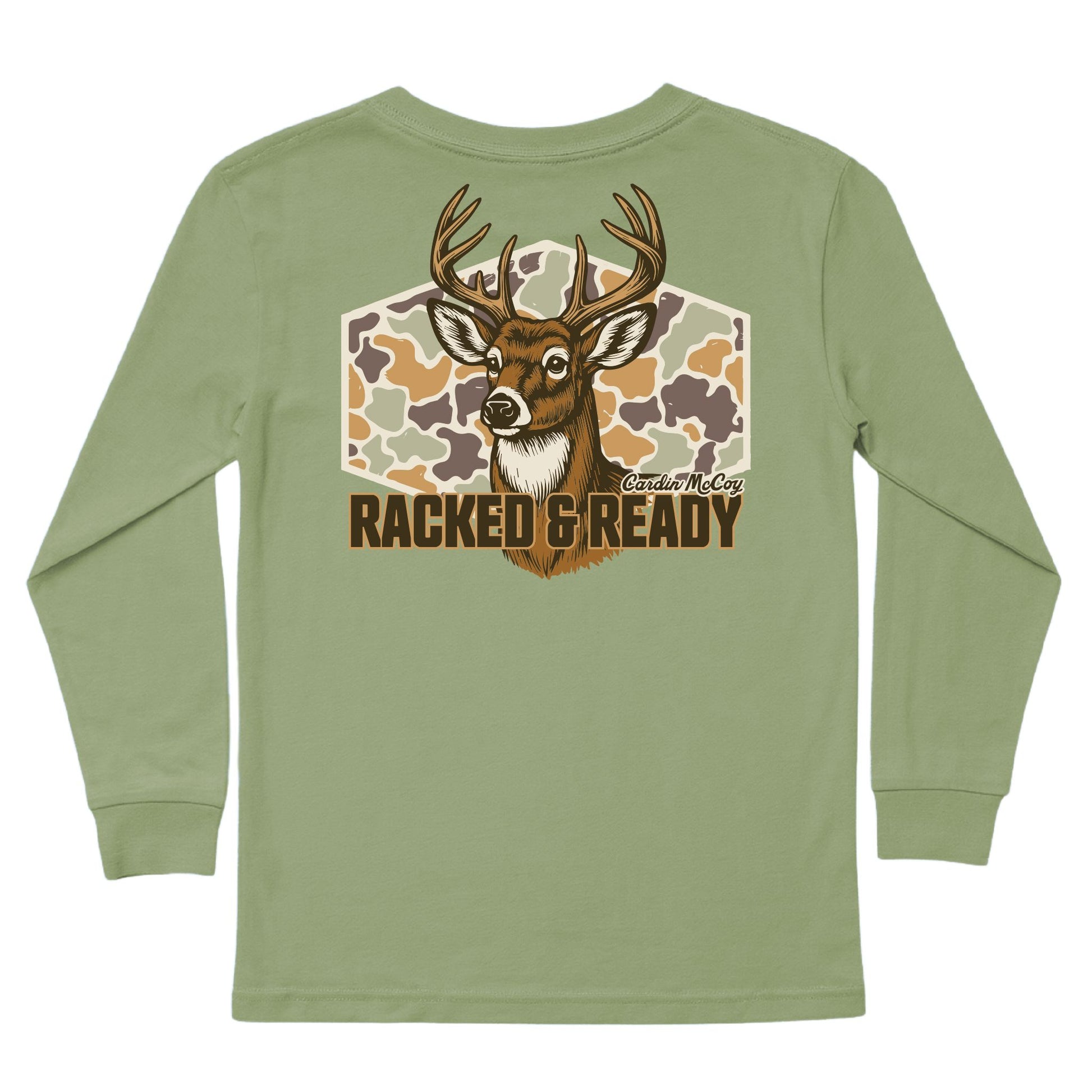 Kids' Racked And Ready Long-Sleeve Tee Long Sleeve T-Shirt Cardin McCoy Light Olive XXS (2/3) Pocket