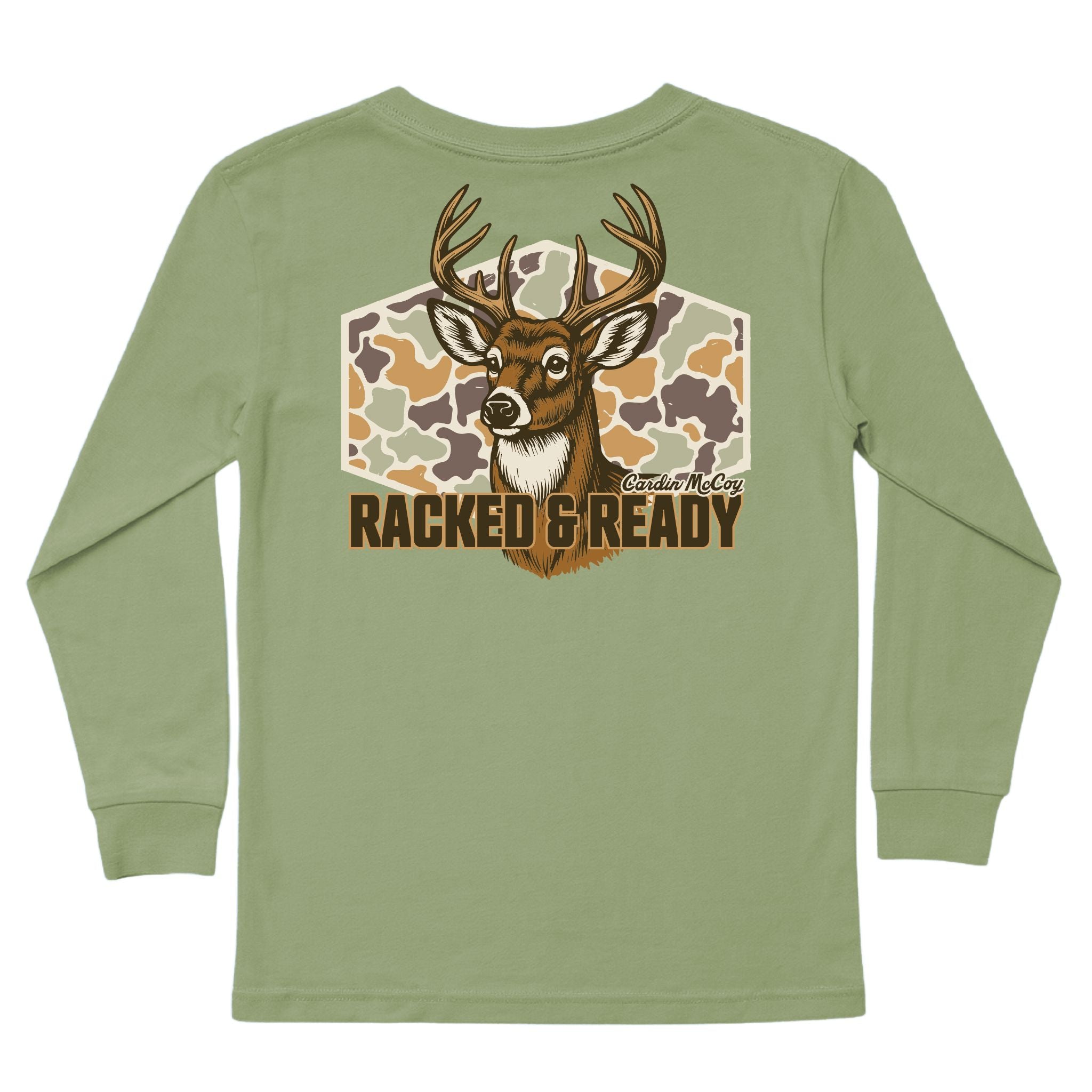 Kids' Racked And Ready Long-Sleeve Tee Long Sleeve T-Shirt Cardin McCoy Light Olive XXS (2/3) Pocket