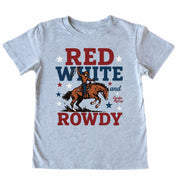 Kids' Red, White and Rowdy Front Short-Sleeve Tee Short Sleeve T-Shirt Cardin McCoy Heather Gray XXS (2/3) Front