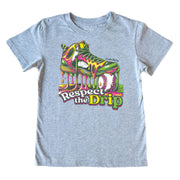 Kids' Respect The Drip Baseball Front Short-Sleeve Tee Short Sleeve T-Shirt Cardin McCoy Heather Gray XXS (2/3) No Pocket
