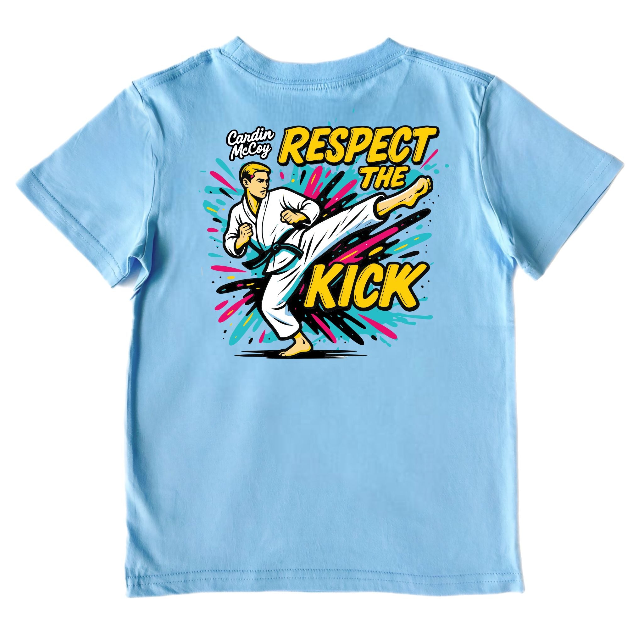 Kids' Respect the Kick Short-Sleeve Tee Short Sleeve T-Shirt Cardin McCoy Light Blue XXS (2/3) Pocket