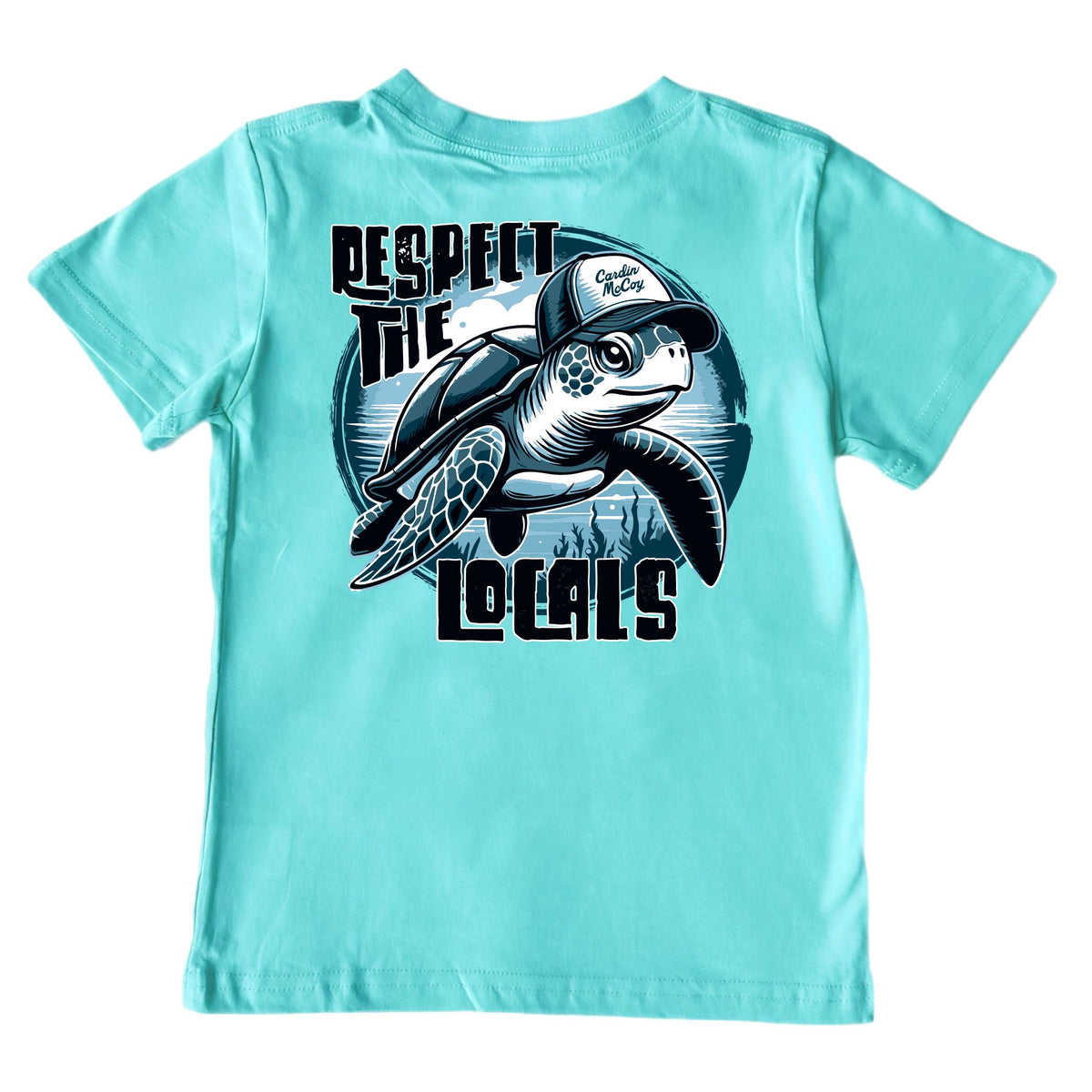 Kids' Respect the Locals Short-Sleeve Tee Short Sleeve T-Shirt Cardin McCoy Teal XXS (2/3) Pocket