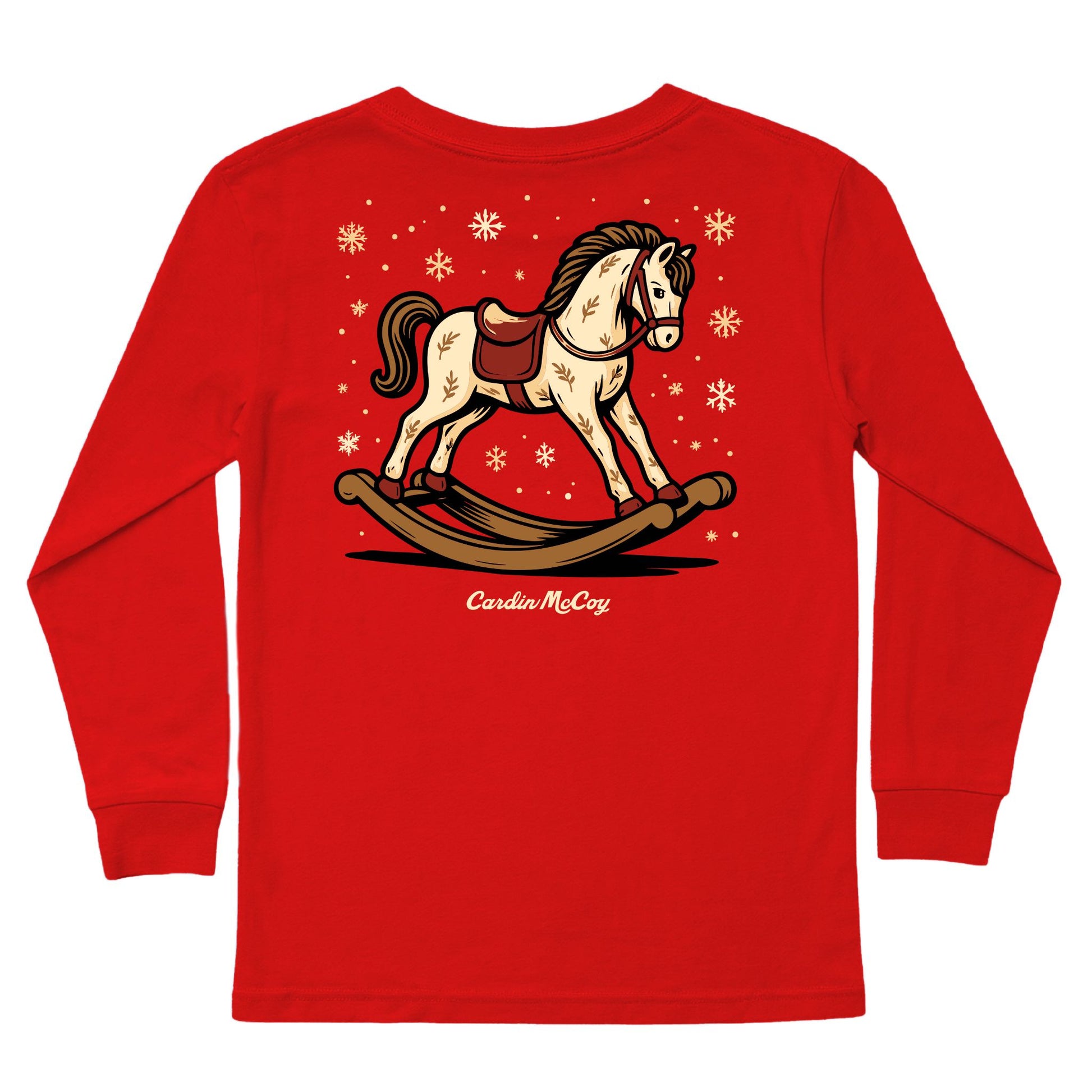Kids' Rocking Horse Long-Sleeve Tee Long Sleeve T-Shirt Cardin McCoy Red XXS (2/3) Pocket