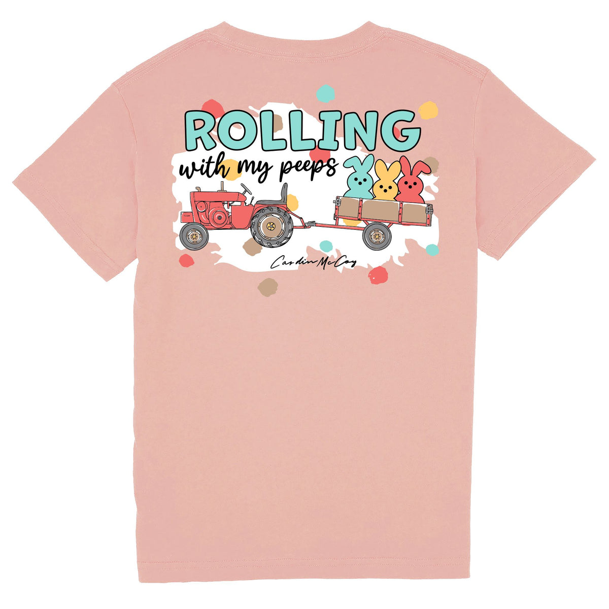 Kids' Rolling With My Peeps Short Sleeve Pocket Tee Short Sleeve T-Shirt Cardin McCoy Rose Tan XXS (2/3) 