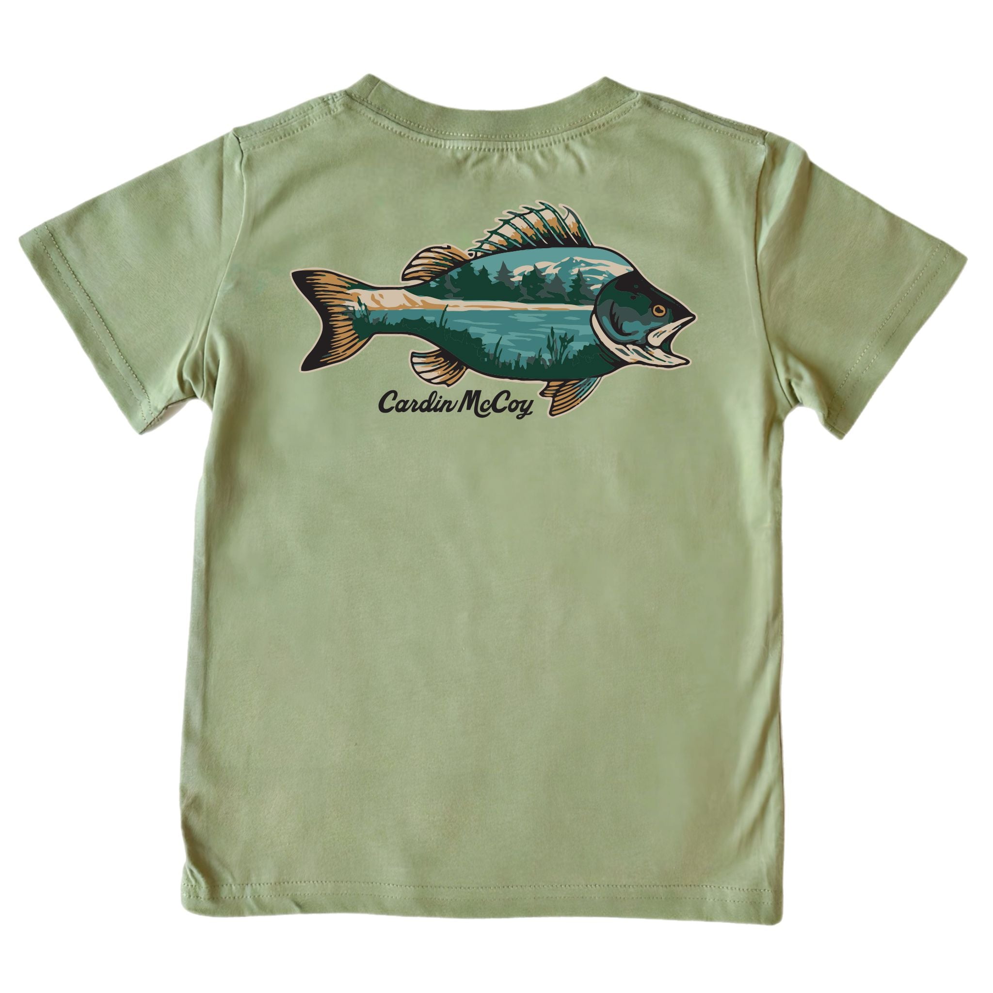 Kids' Sandbar Fish Short-Sleeve Tee Short Sleeve T-Shirt Cardin McCoy Light Olive XXS (2/3) Pocket