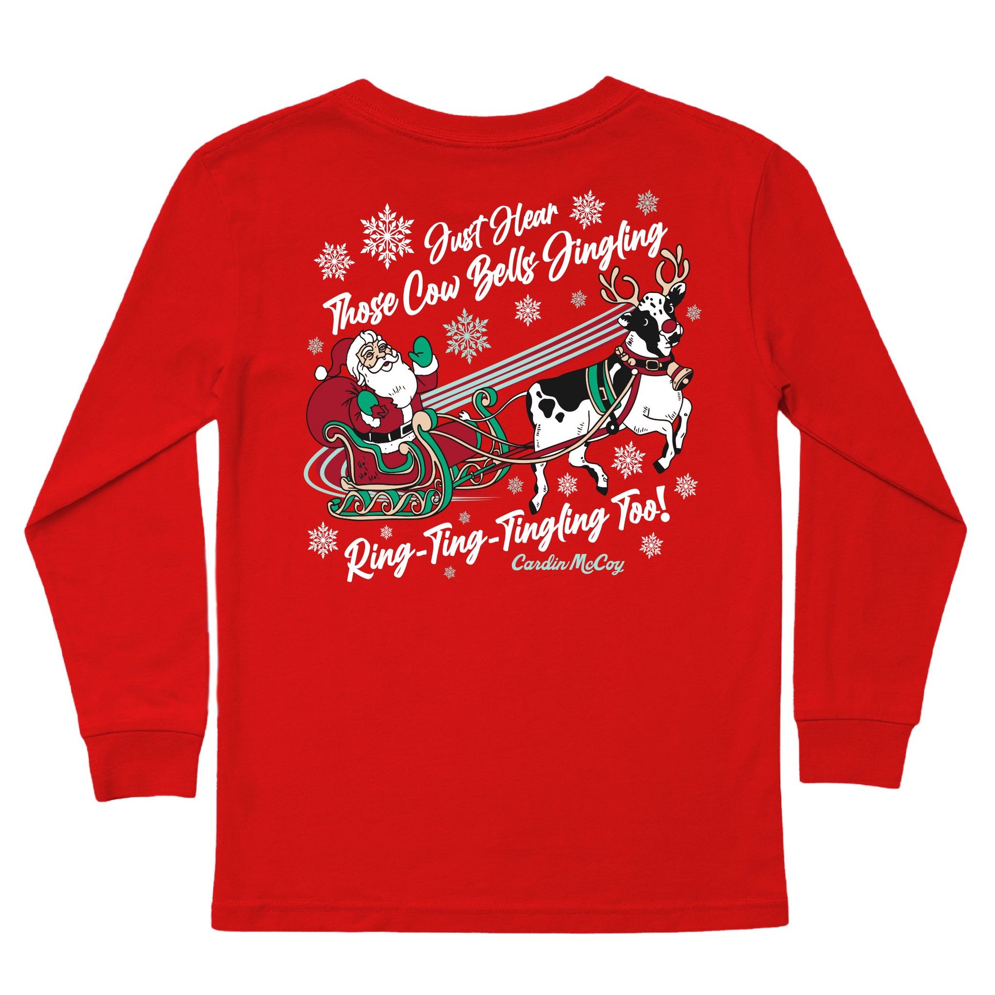 Kids' Santa Cow Long-Sleeve Tee Long Sleeve T-Shirt Cardin McCoy Red XXS (2/3) Pocket
