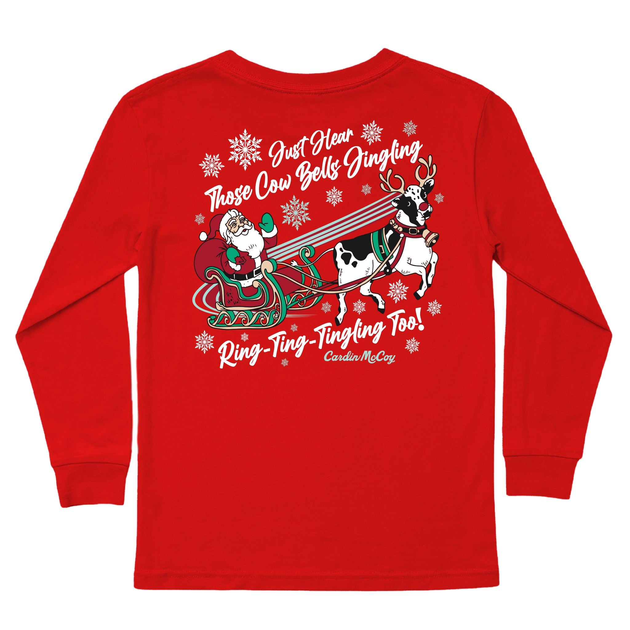 Kids' Santa Cow Long-Sleeve Tee Long Sleeve T-Shirt Cardin McCoy Red XXS (2/3) Pocket