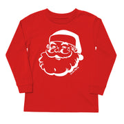 Kids' Santa Sketch White Front Long-Sleeve Tee Long Sleeve T-Shirt Cardin McCoy Red XXS (2/3) No Pocket