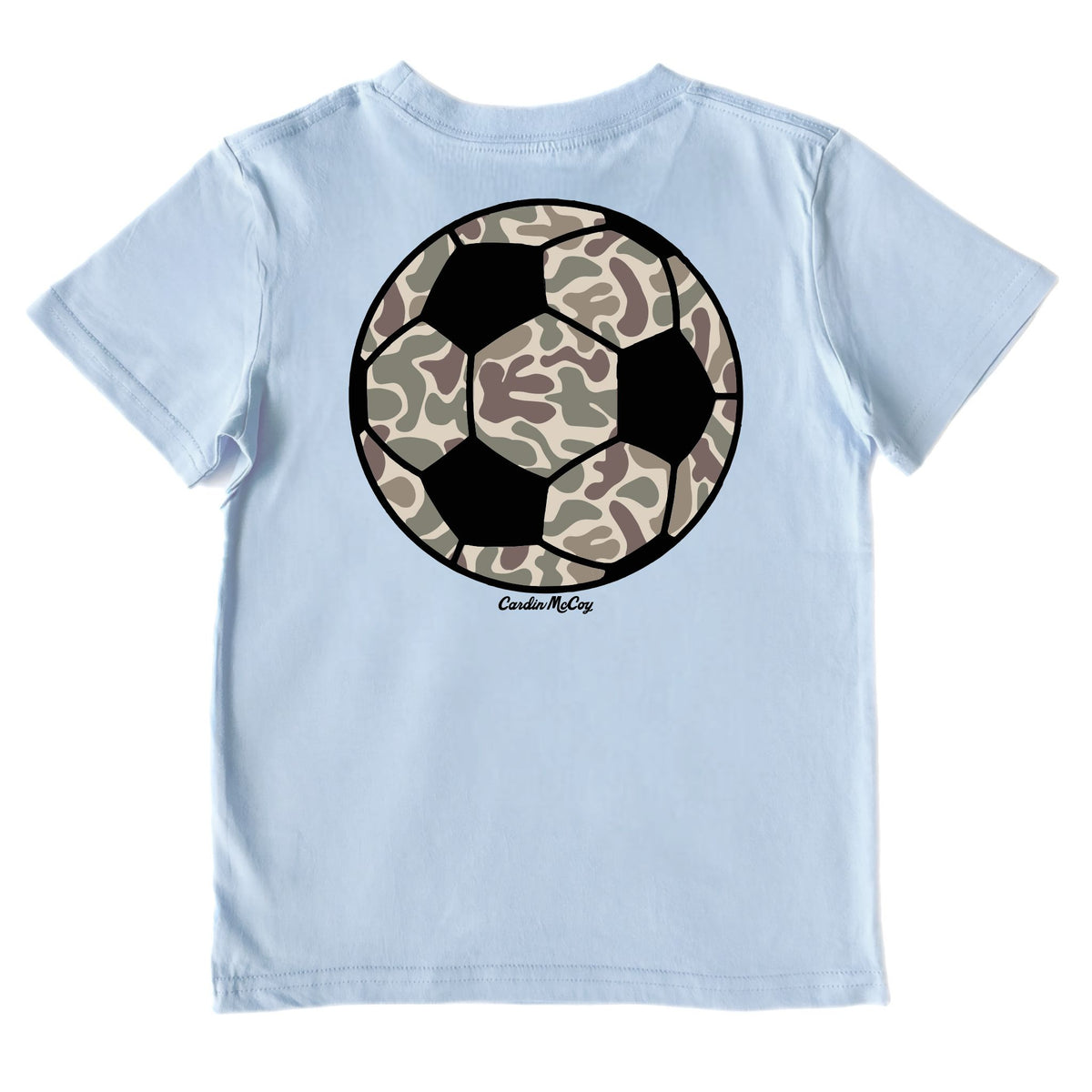 Kids' Soccer Camo Performance Short-Sleeve Tee Short Sleeve T-Shirt Cardin McCoy Blue Sky XXS (2/3) 