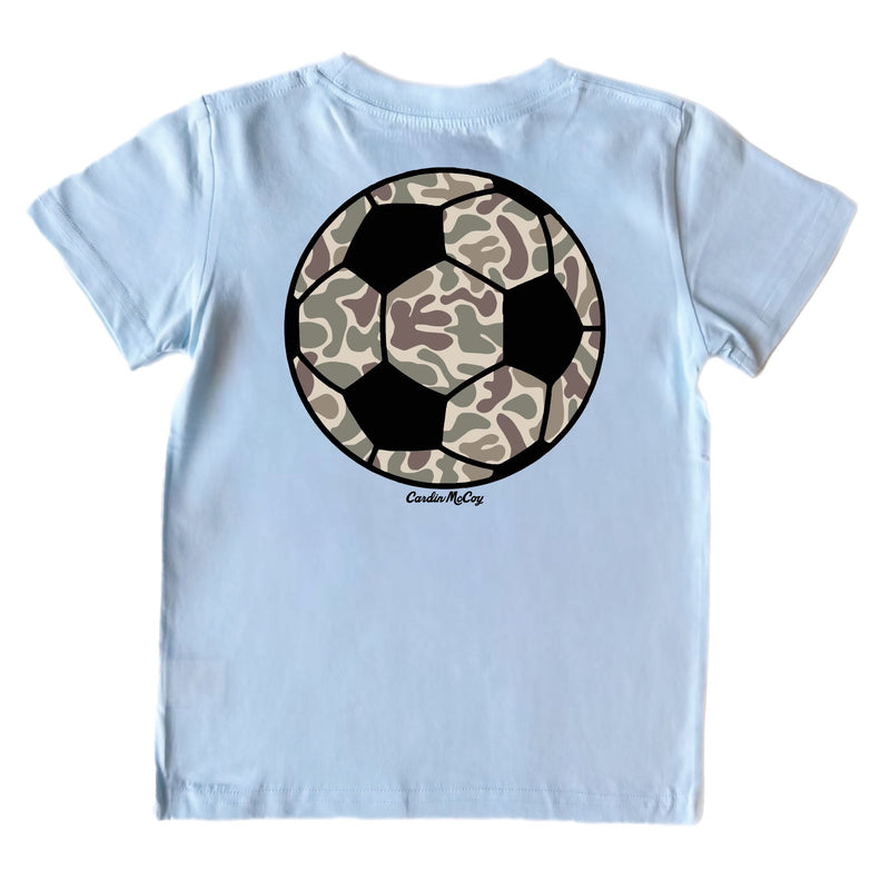 Kids' Soccer Camo Short-Sleeve Tee Short Sleeve T-Shirt Cardin McCoy Cool Blue XXS (2/3) Pocket