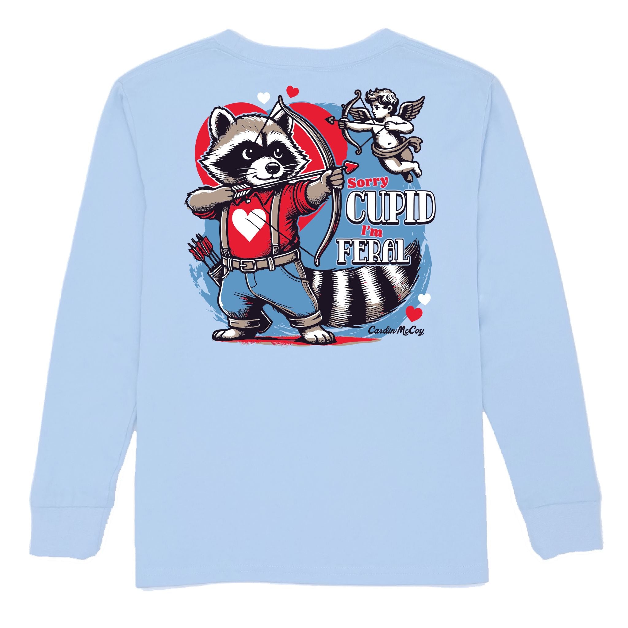 Kids' Sorry Cupid Long-Sleeve Tee Long Sleeve T-Shirt Cardin McCoy Light Blue XXS (2/3) Pocket