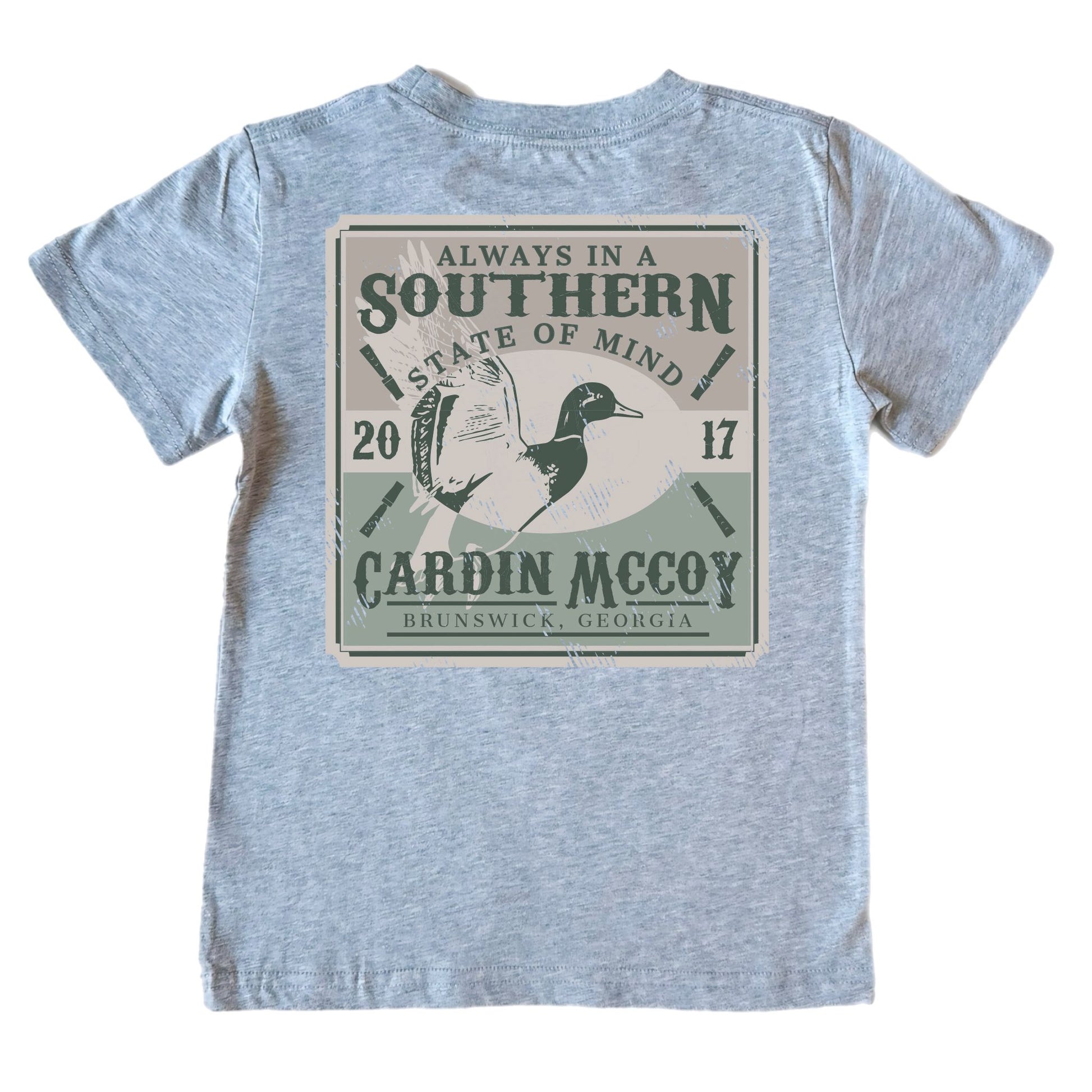 Kids' Southern State Of Mind Short-Sleeve Tee Short Sleeve T-Shirt Cardin McCoy Heather Gray XXS (2/3) Pocket