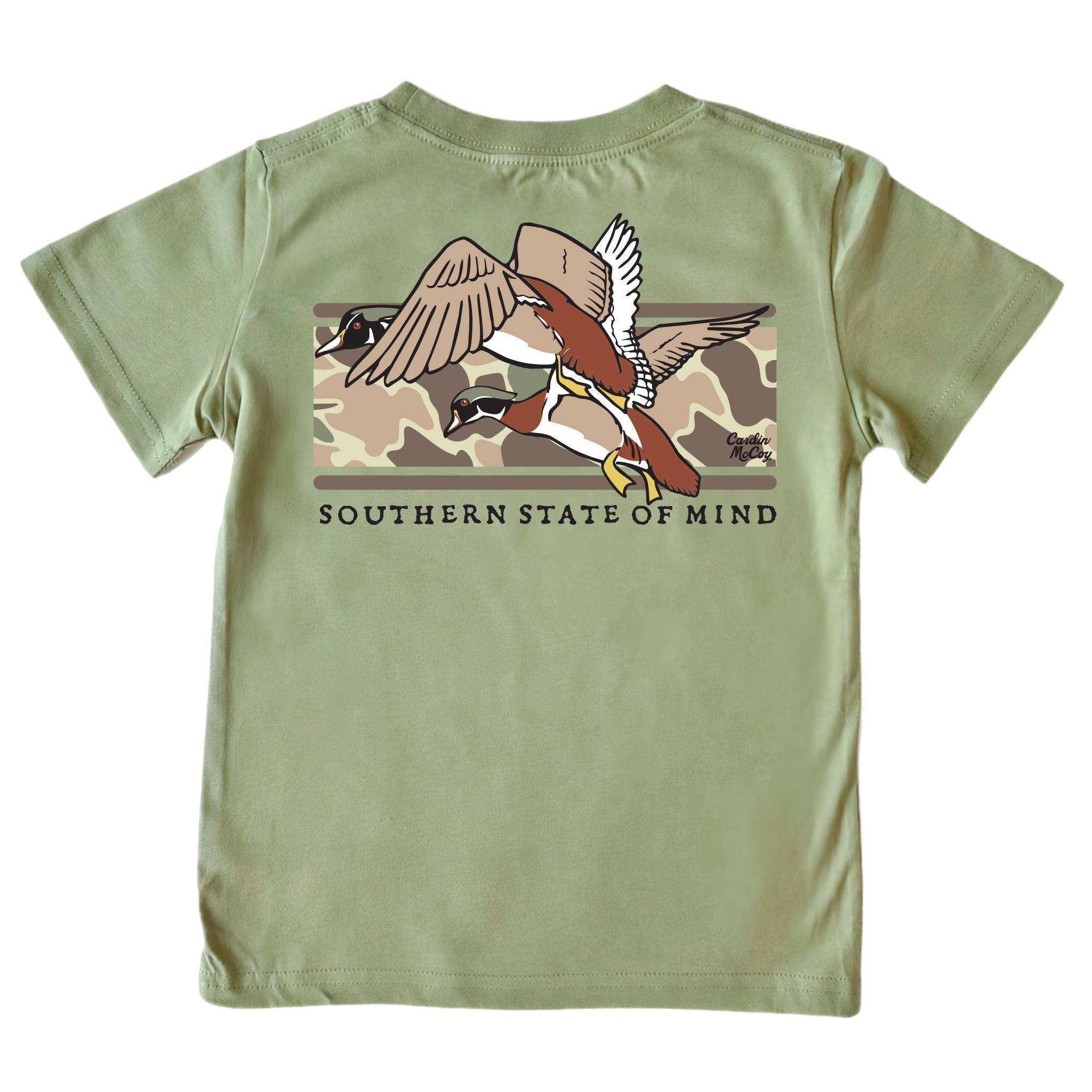 Kids' Southern State of Mind Short-Sleeve Tee Short Sleeve T-Shirt Cardin McCoy Light Olive XXS (2/3) Pocket