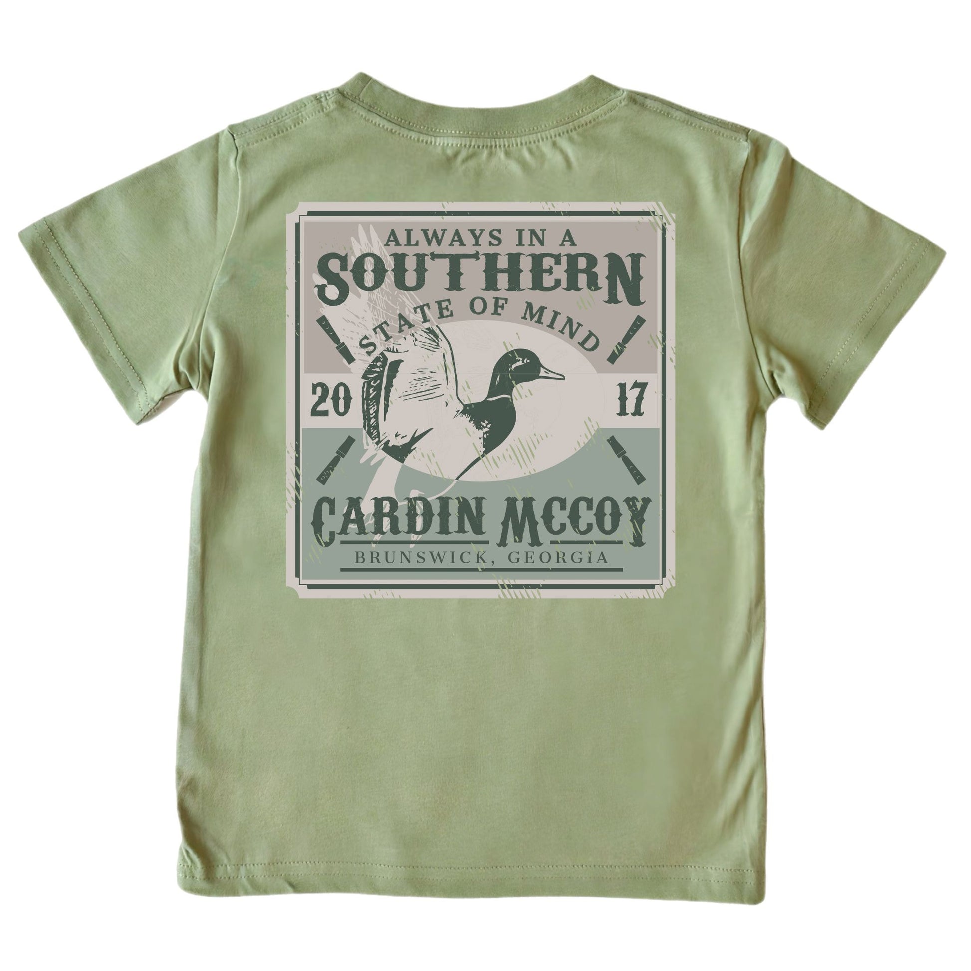 Kids' Southern State Of Mind Short-Sleeve Tee Short Sleeve T-Shirt Cardin McCoy Light Olive XXS (2/3) Pocket