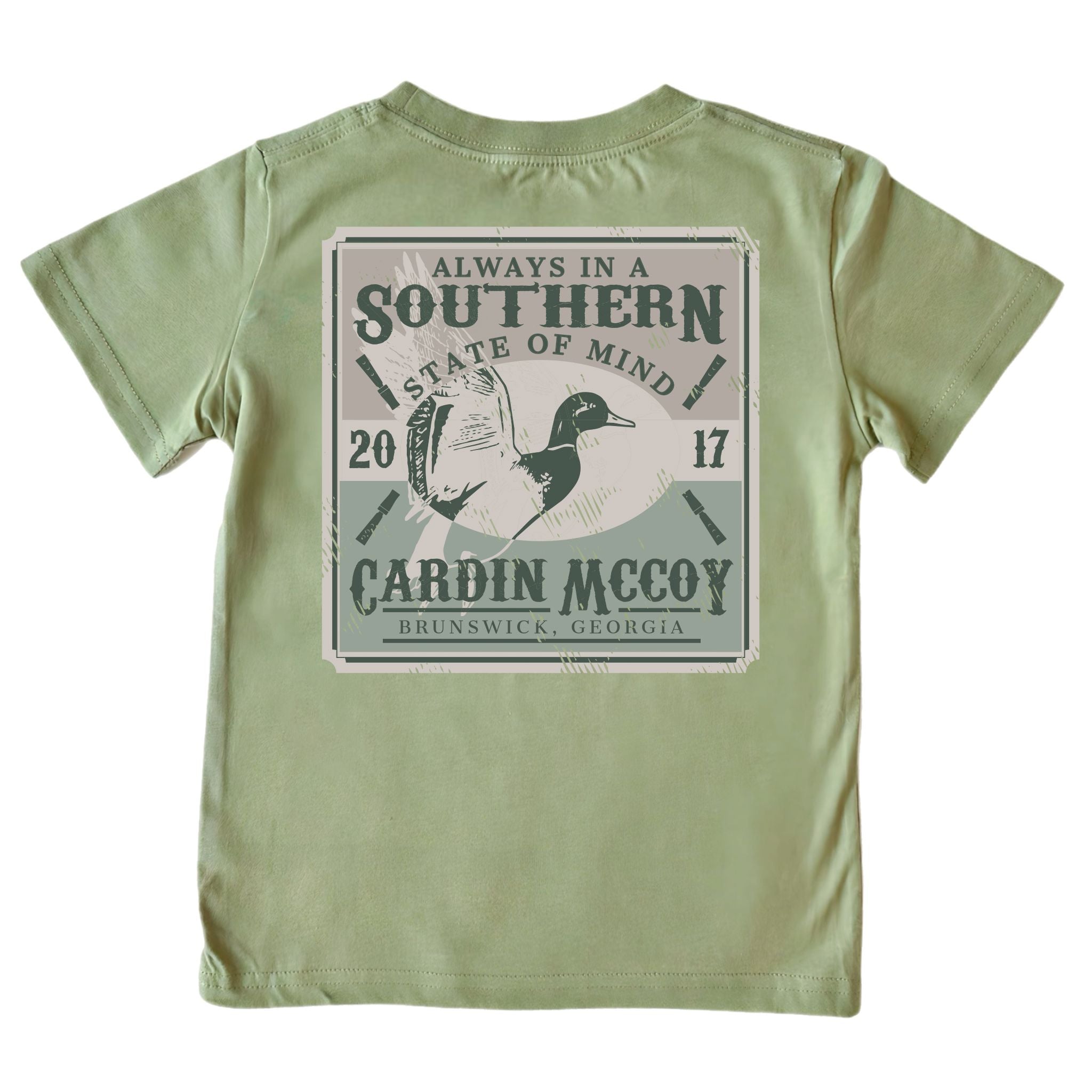 Kids' Southern State Of Mind Short-Sleeve Tee Short Sleeve T-Shirt Cardin McCoy Light Olive XXS (2/3) Pocket