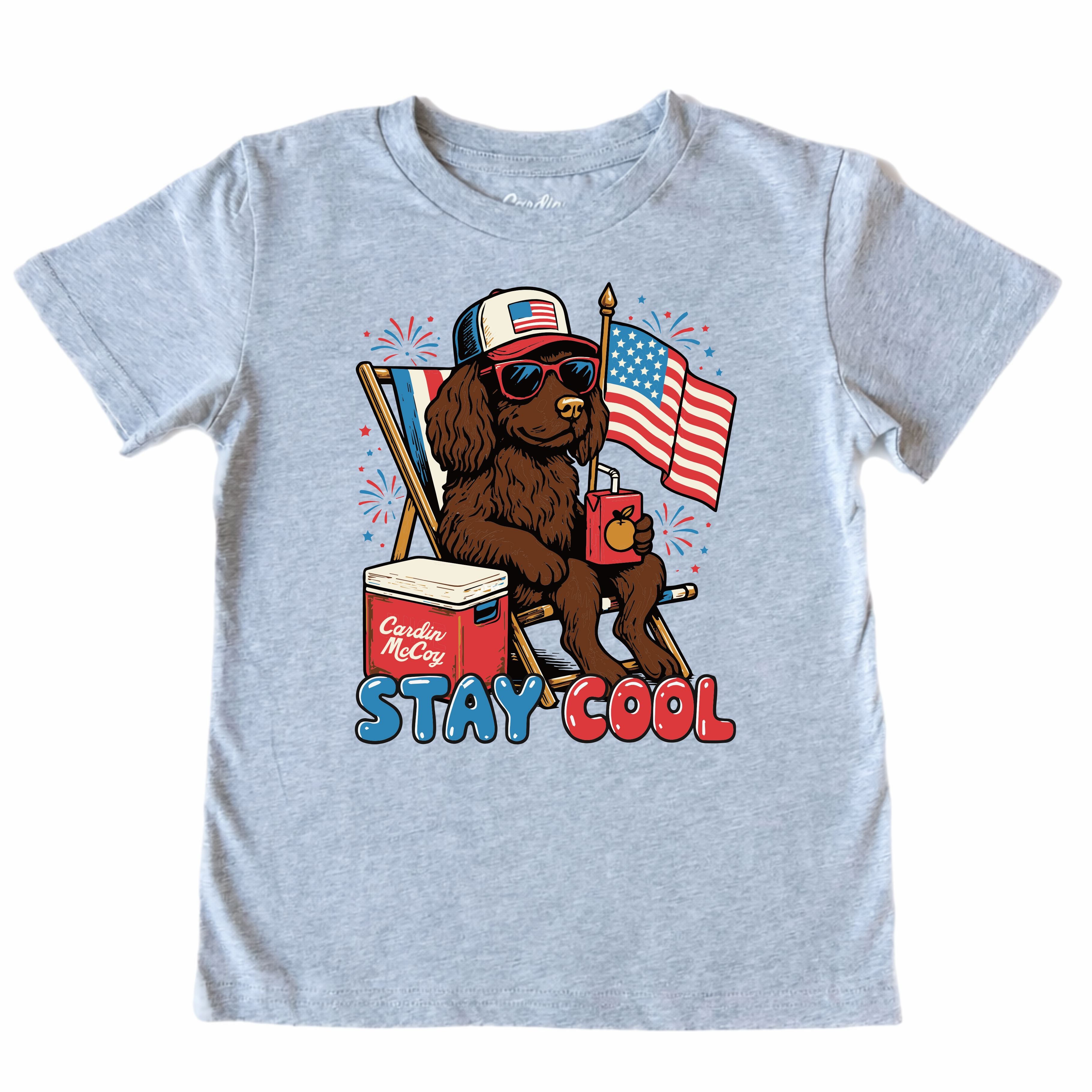 Kids' Stay Cool Front Design Short-Sleeve Tee Short Sleeve T-Shirt Cardin McCoy Heather Gray XXS (2/3) Front