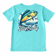 Kids' Stay Salty Short-Sleeve Tee Short Sleeve T-Shirt Cardin McCoy Teal XXS (2/3) Pocket