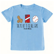 Kids' Take Me Out to the Ball Game Front Short-Sleeve Tee Short Sleeve T-Shirt Cardin McCoy Light Blue XXS (2/3) Front