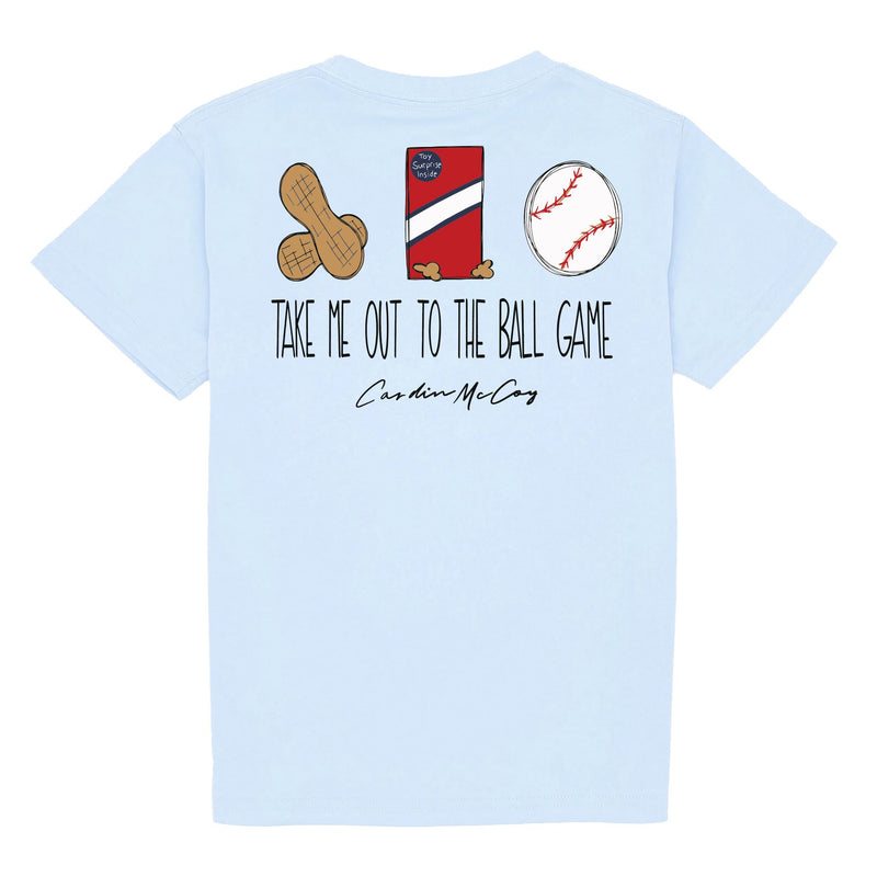 Kids' Take Me Out to the Ball Game Short Sleeve Pocket Tee Short Sleeve T-Shirt Cardin McCoy Cool Blue XXS (2/3) 