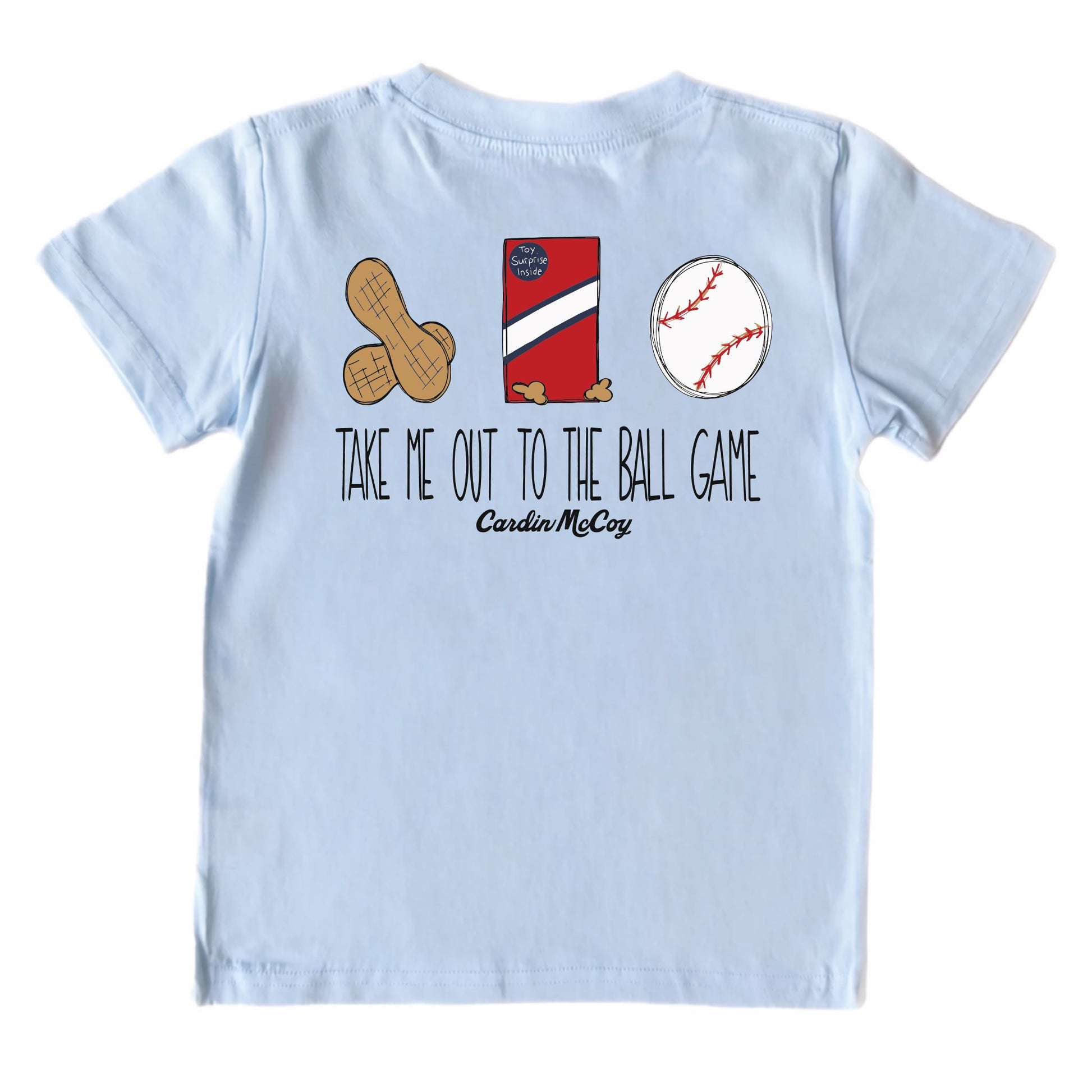 Kids' Take Me Out to the Ball Game Short-Sleeve Tee Short Sleeve T-Shirt Cardin McCoy Cool Blue XXS (2/3) Pocket