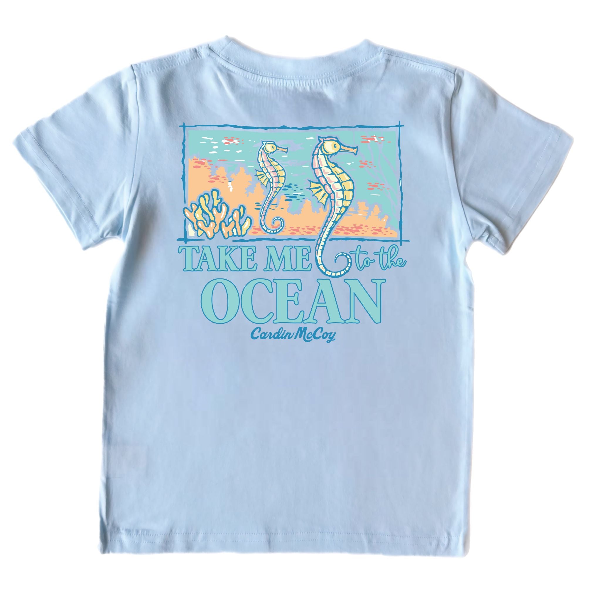 Kids' Take Me To The Ocean Short-Sleeve Tee Short Sleeve T-Shirt Cardin McCoy Cool Blue XXS (2/3) Pocket