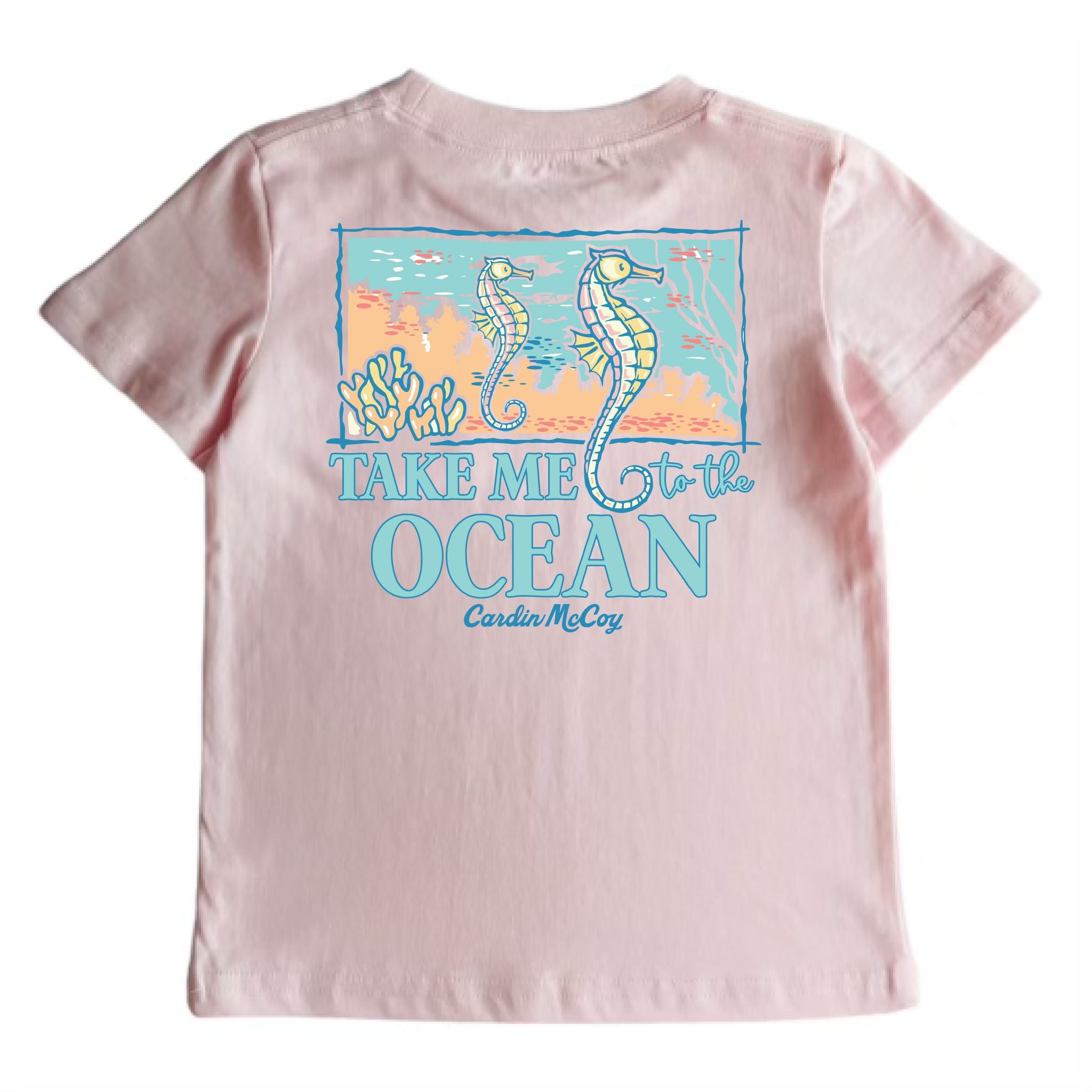 Kids' Take Me To The Ocean Short-Sleeve Tee Short Sleeve T-Shirt Cardin McCoy Light Pink XXS (2/3) Pocket
