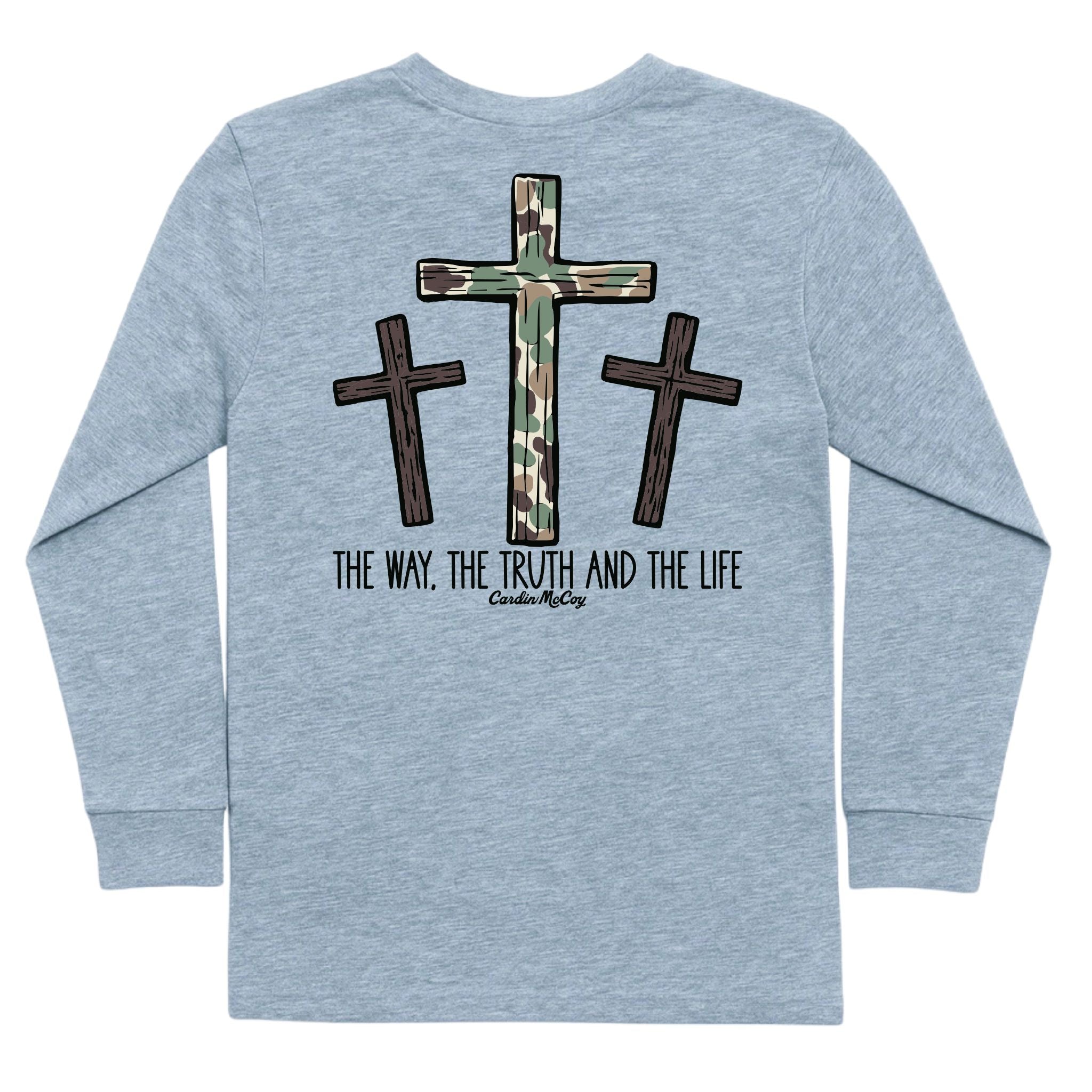 Kids' The Truth Long-Sleeve Tee Long Sleeve T-Shirt Cardin McCoy Heather Gray XXS (2/3) Pocket