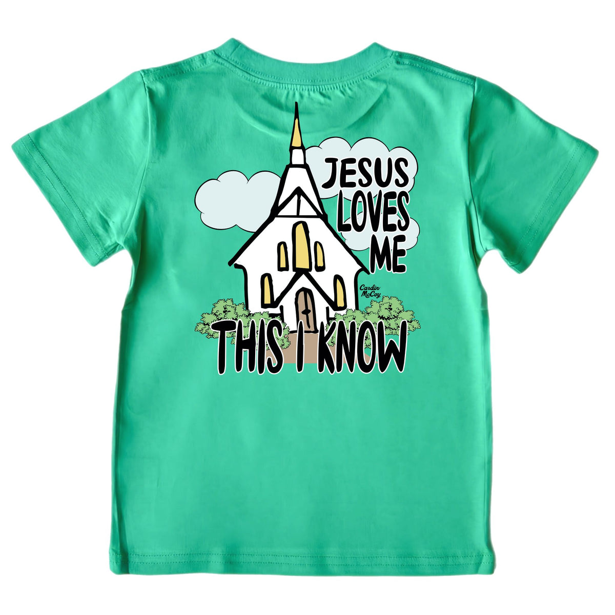 Kids' This I know Short-Sleeve Tee Short Sleeve T-Shirt Cardin McCoy Green XXS (2/3) Pocket
