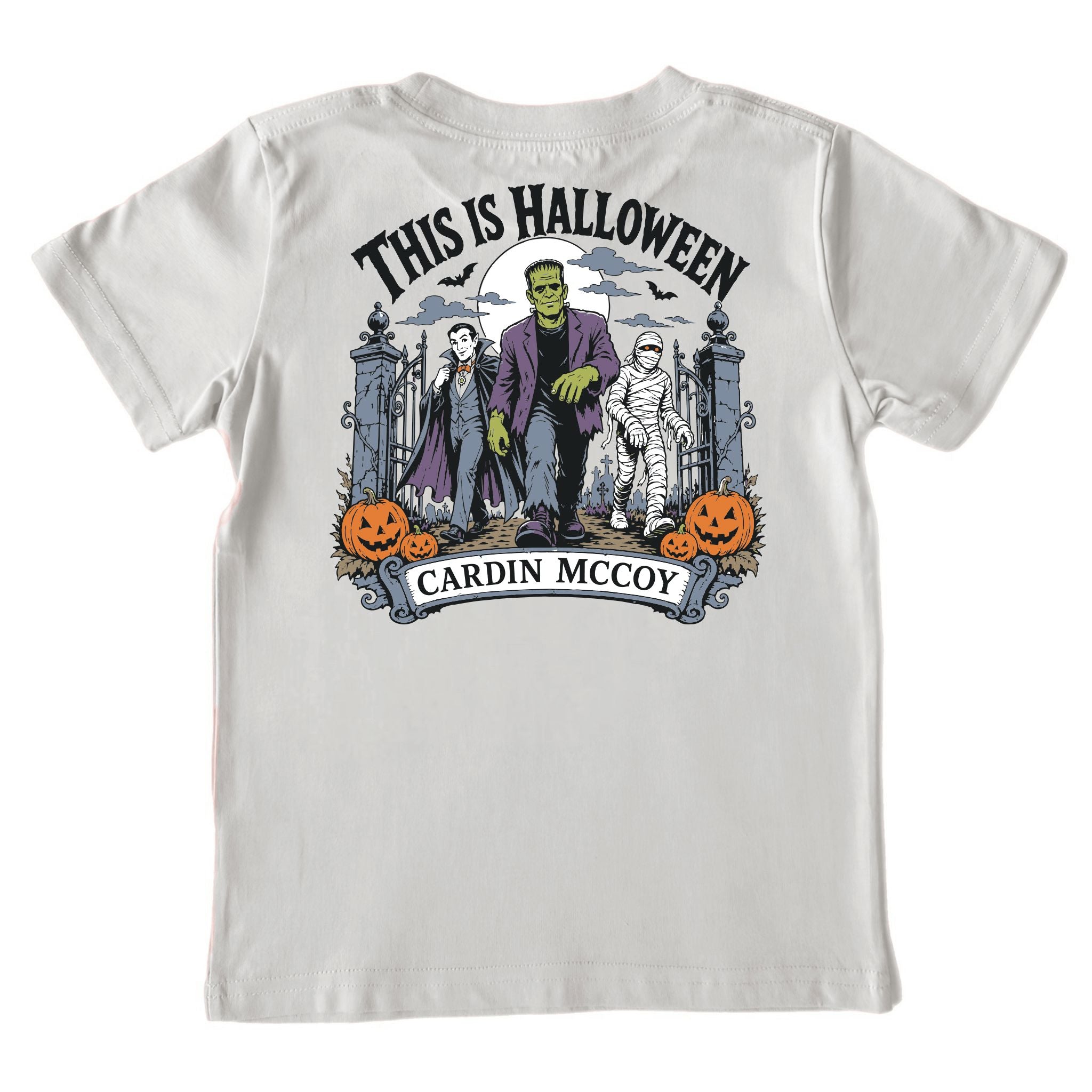 Kids' This is Halloween Short-Sleeve Tee Short Sleeve T-Shirt Cardin McCoy Ice Gray XXS (2/3) Pocket