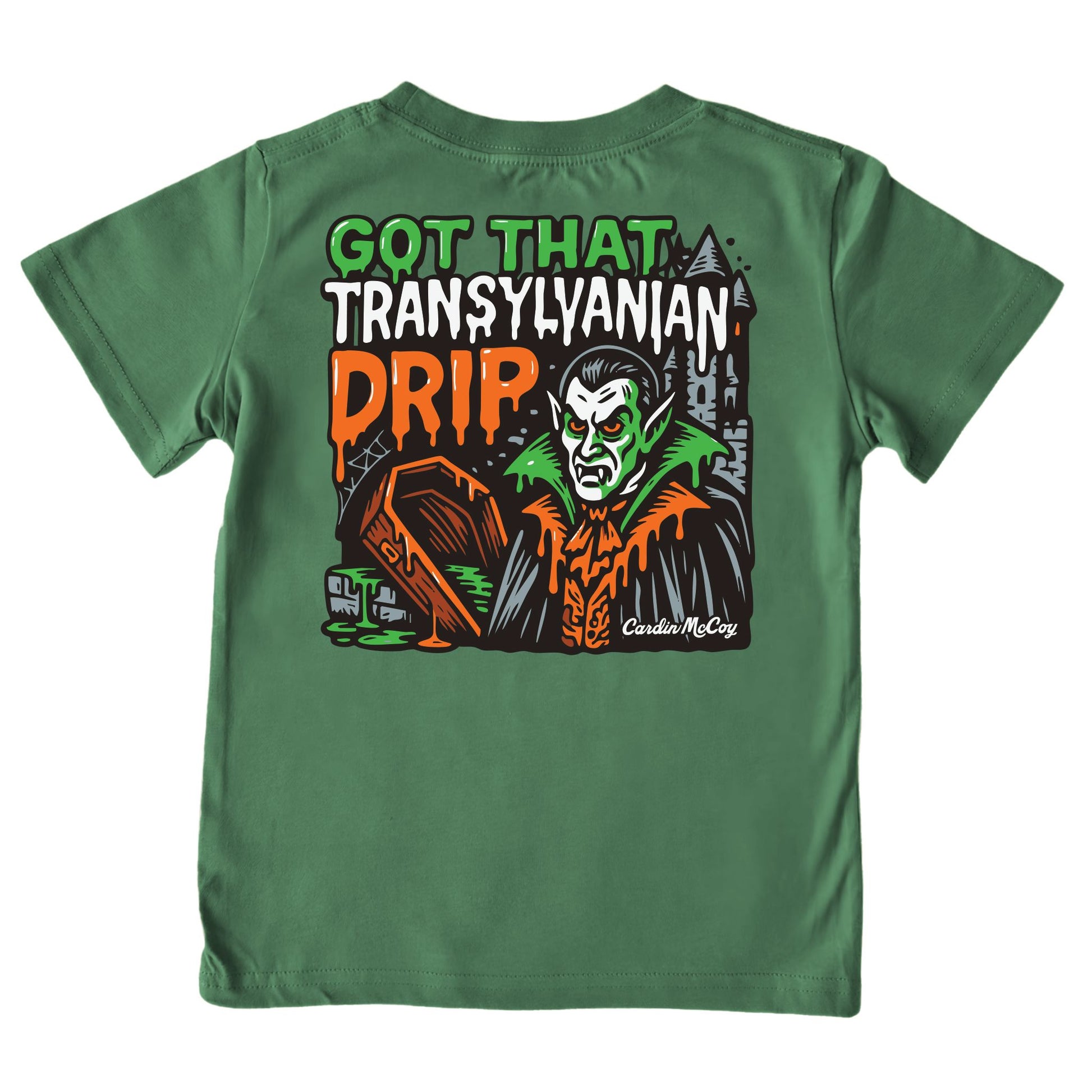 Kids' Transylvania Drip Short-Sleeve Tee Short Sleeve T-Shirt Cardin McCoy Dark Olive XXS (2/3) Pocket