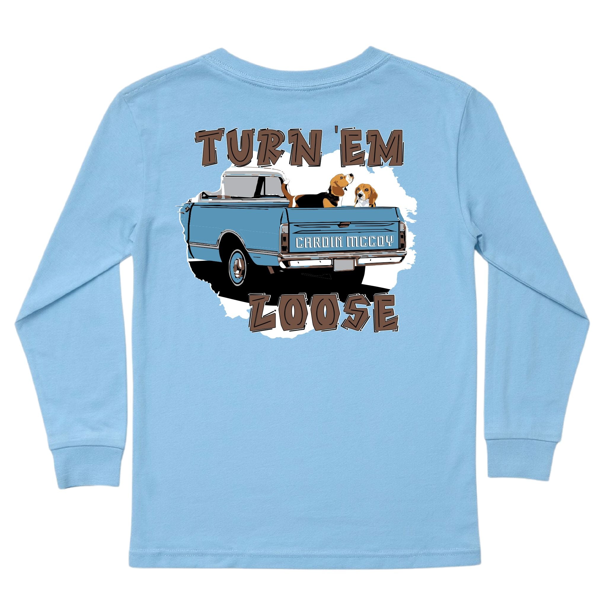 Kids' Turn Em Loose Long-Sleeve Tee Long Sleeve T-Shirt Cardin McCoy Light Blue XXS (2/3) Pocket