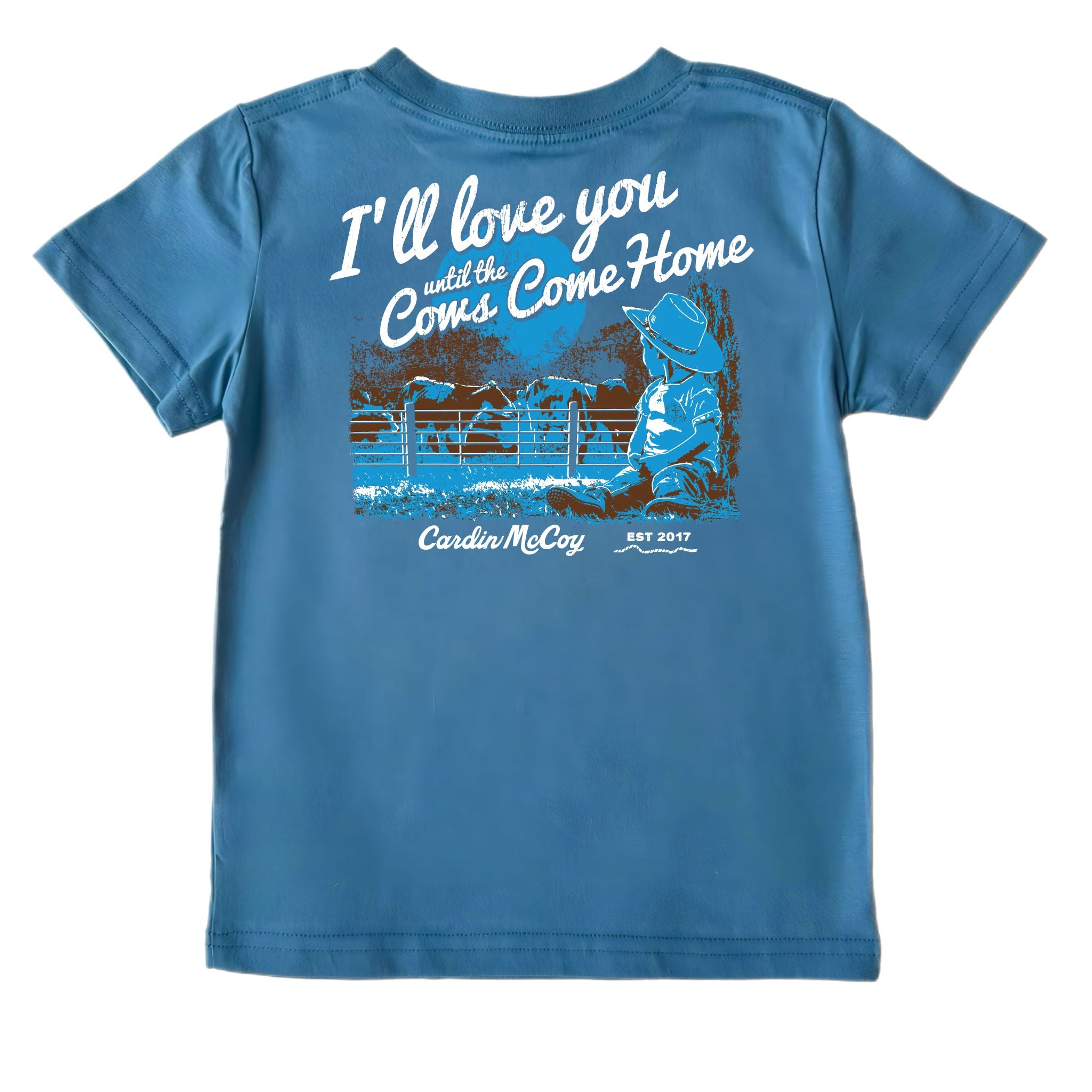 Kids' Until The Cows Come Home Short-Sleeve Tee Short Sleeve T-Shirt Cardin McCoy Blue XXS (2/3) Pocket