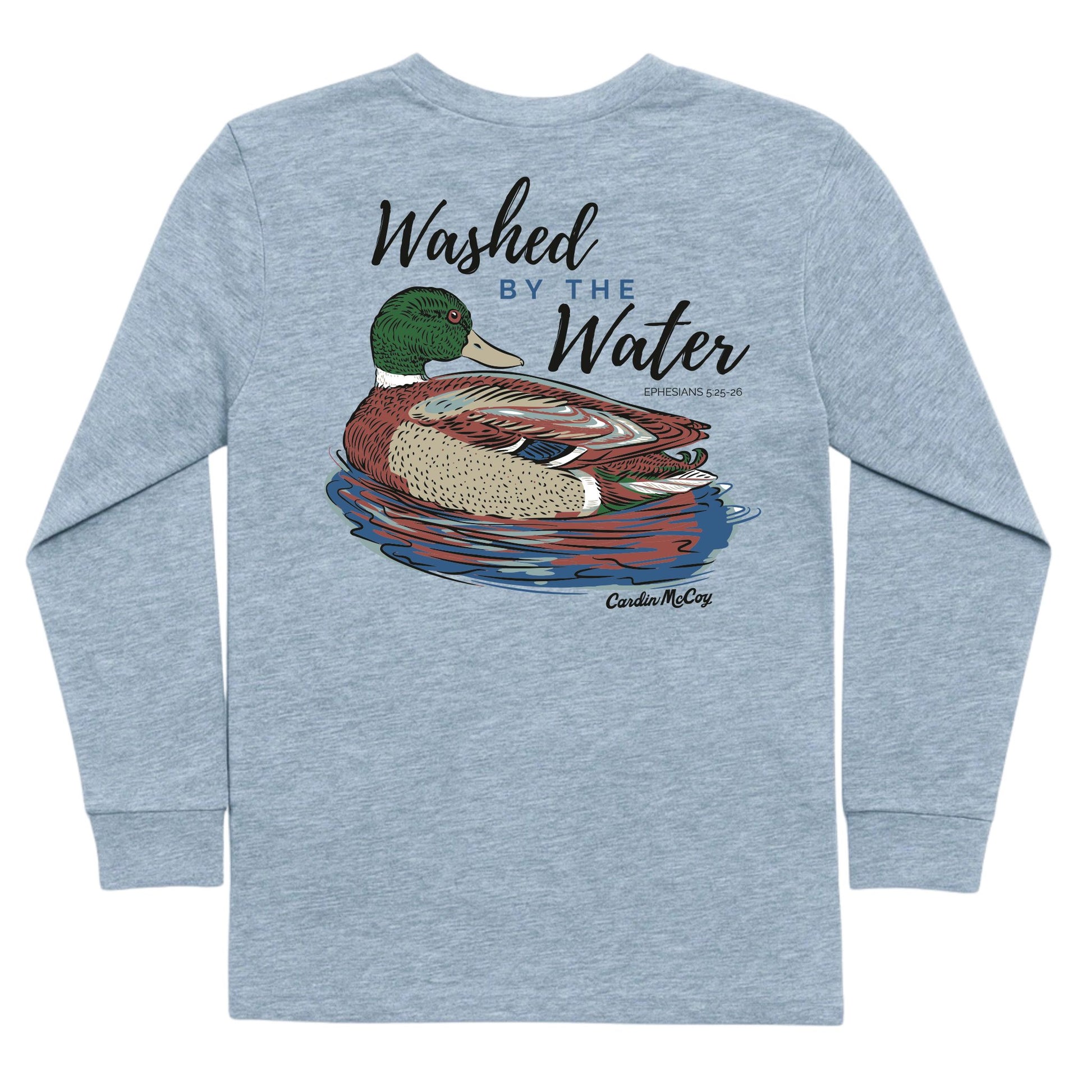 Kids' Washed by the Water Long-Sleeve Tee Long Sleeve T-Shirt Cardin McCoy Heather Gray XXS (2/3) Pocket