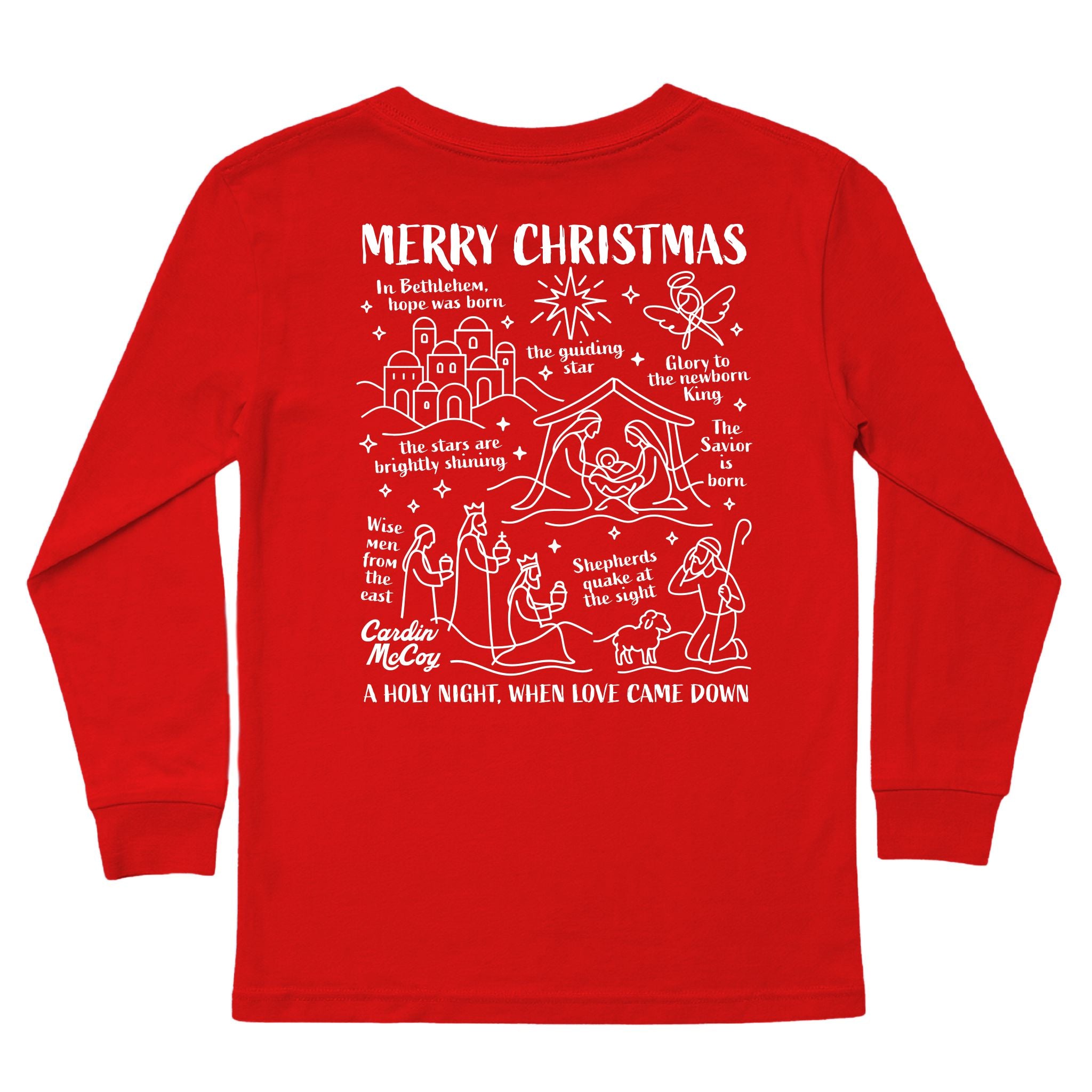 Kids' When Love Came Down Long-Sleeve Tee Long Sleeve T-Shirt Cardin McCoy Red XXS (2/3) Pocket