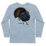 Kids' Wild Turkey Long-Sleeve Tee Long Sleeve T-Shirt Cardin McCoy Heather Gray XXS (2/3) No Pocket
