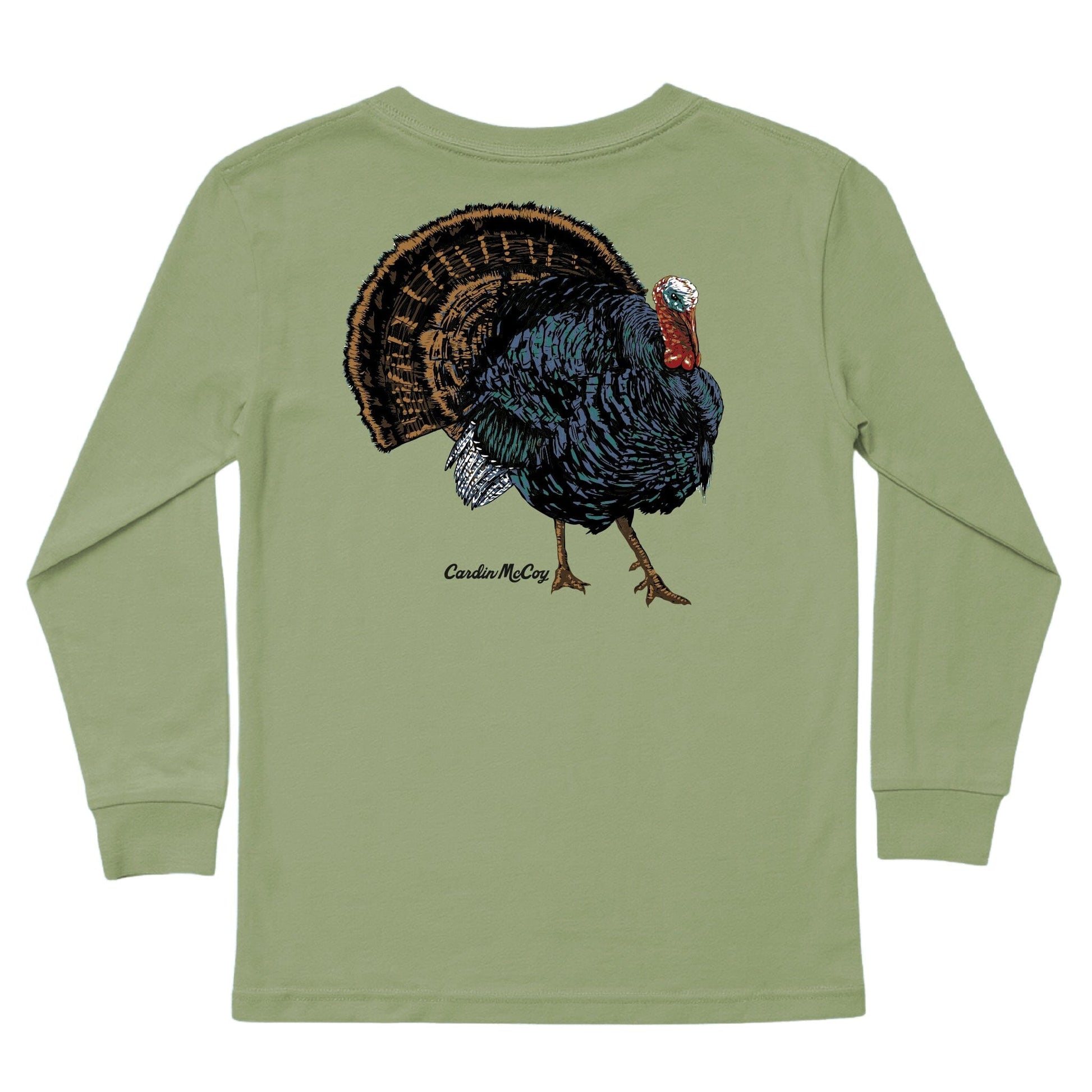 Kids' Wild Turkey Long-Sleeve Tee Long Sleeve T-Shirt Cardin McCoy Light Olive XXS (2/3) Pocket