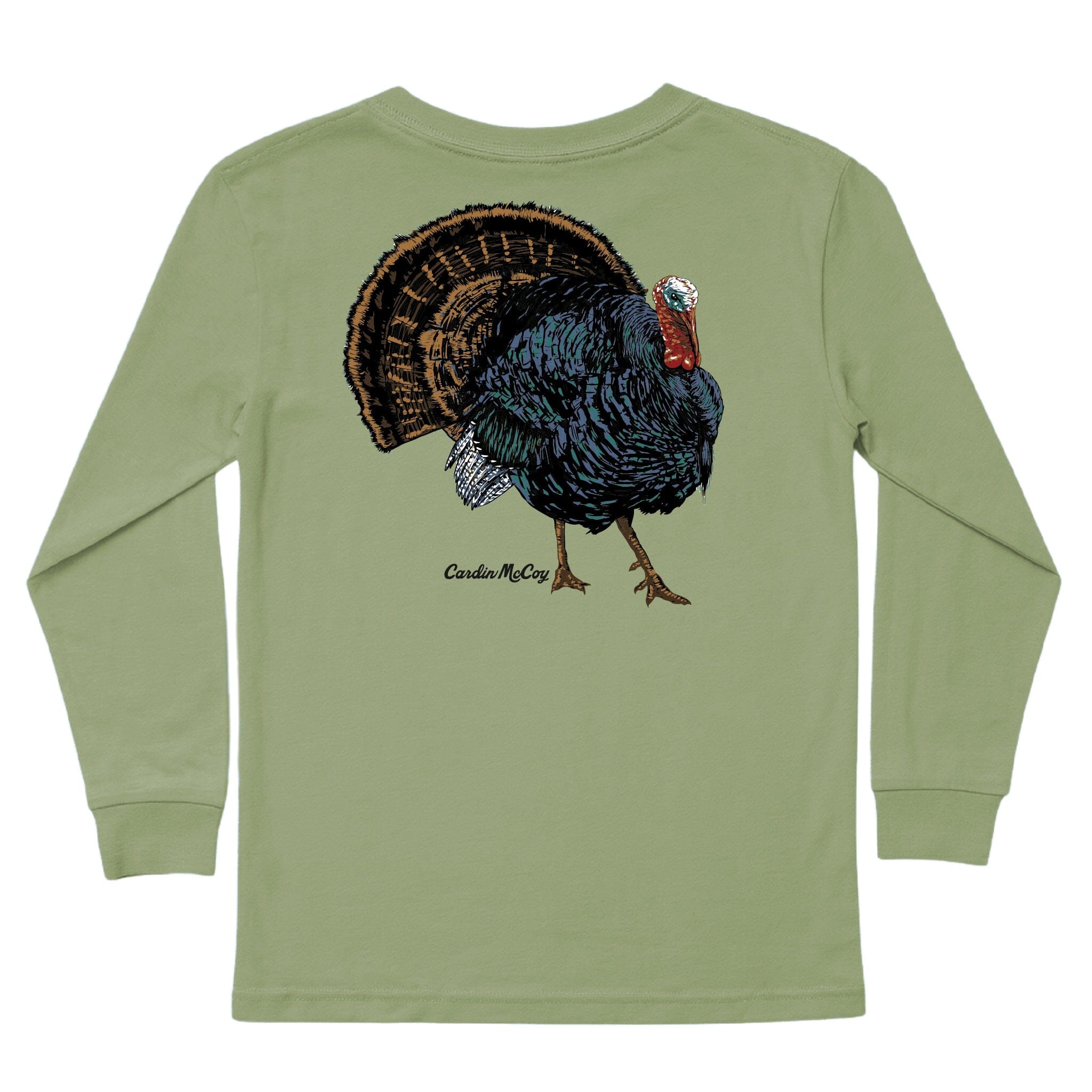 Kids' Wild Turkey Long-Sleeve Tee Long Sleeve T-Shirt Cardin McCoy Light Olive XXS (2/3) Pocket
